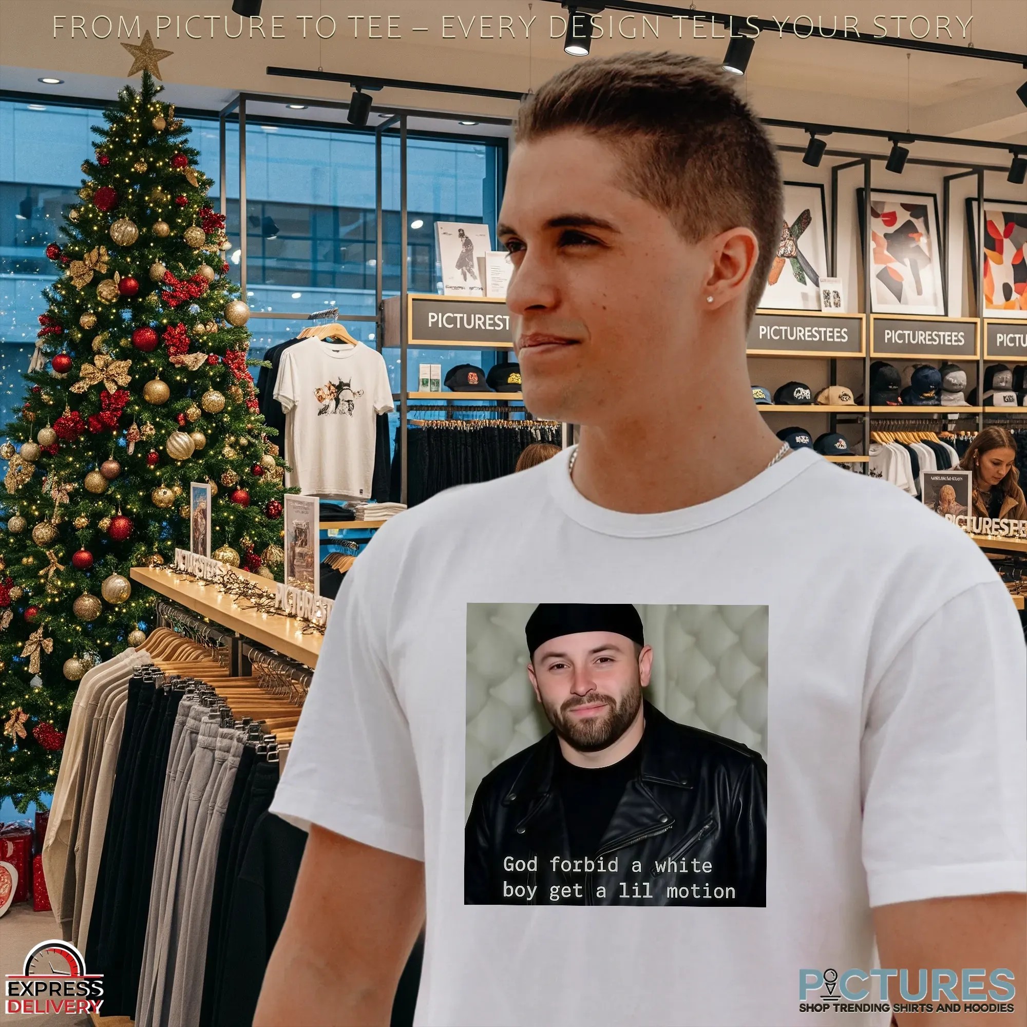 Baker Buccaneers God Forbid A White Boy Get A Lil Motion Photo T Shirt Baker Buccaneers God Forbid A White Boy Get A Lil Motion Photo T Shirt
