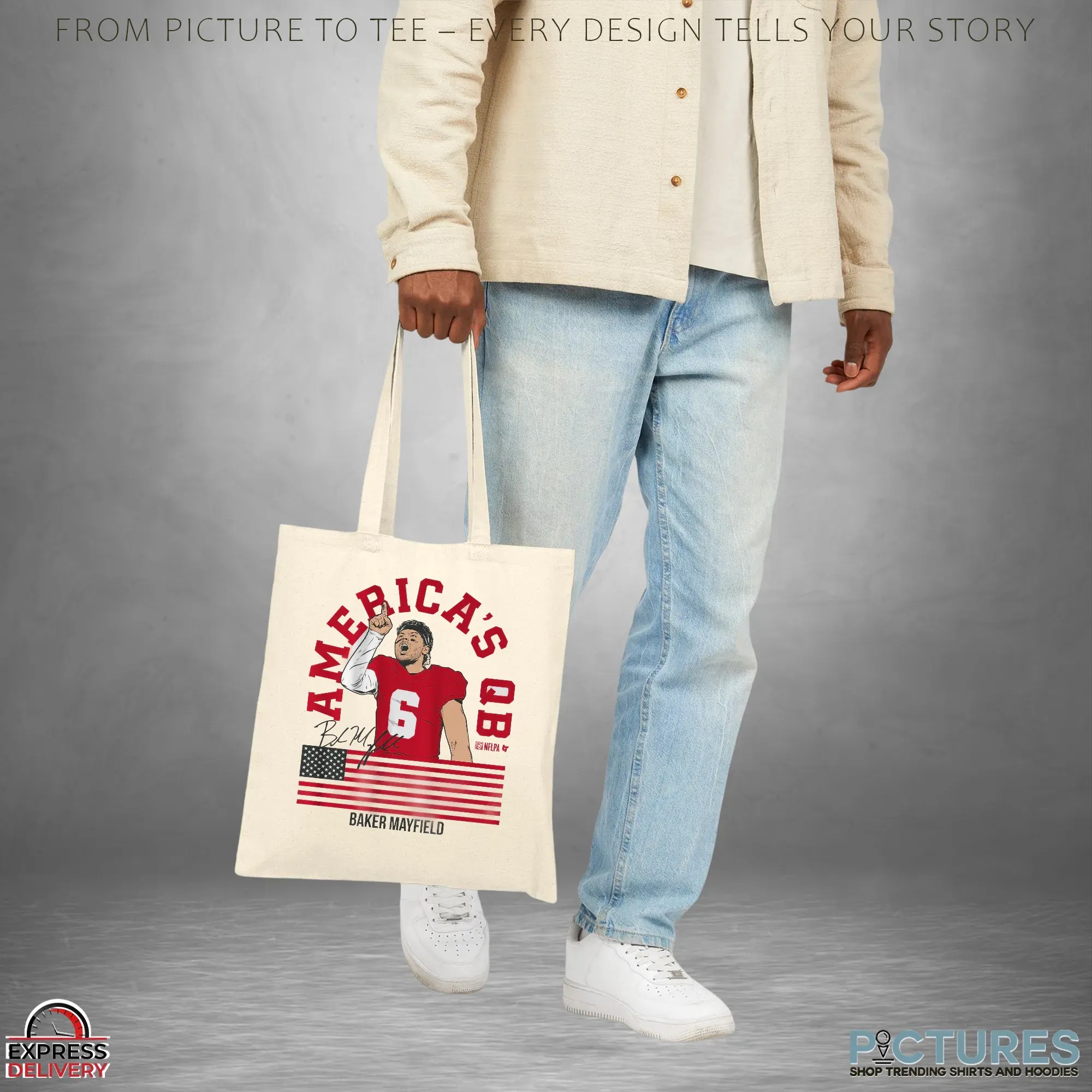 Baker Mayfield America's QB Signature T Shirt Baker Mayfield America's QB Signature T Shirt