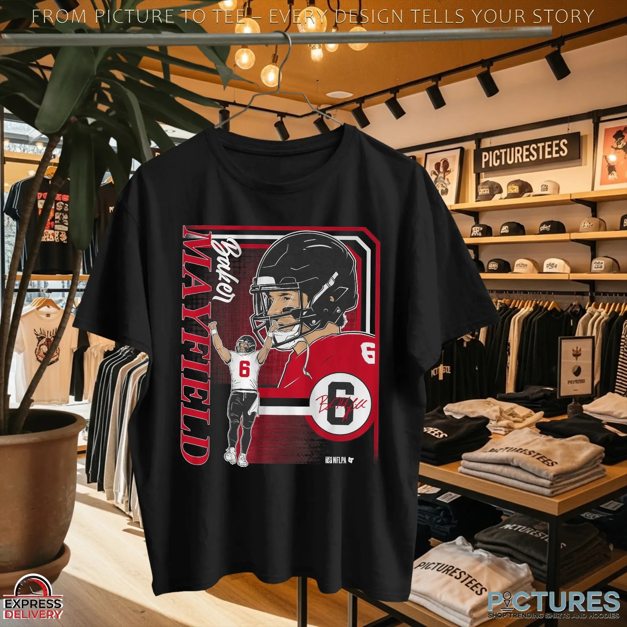 Baker Mayfield Collage Frame Vintage T Shirt