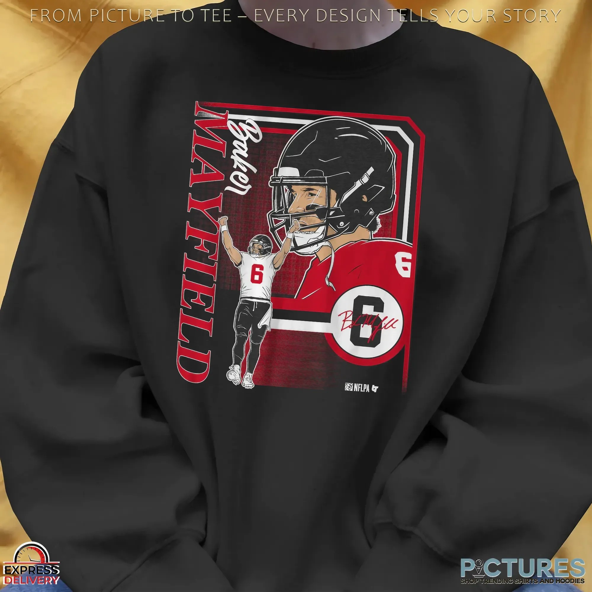 Baker Mayfield Collage Frame Vintage T Shirt