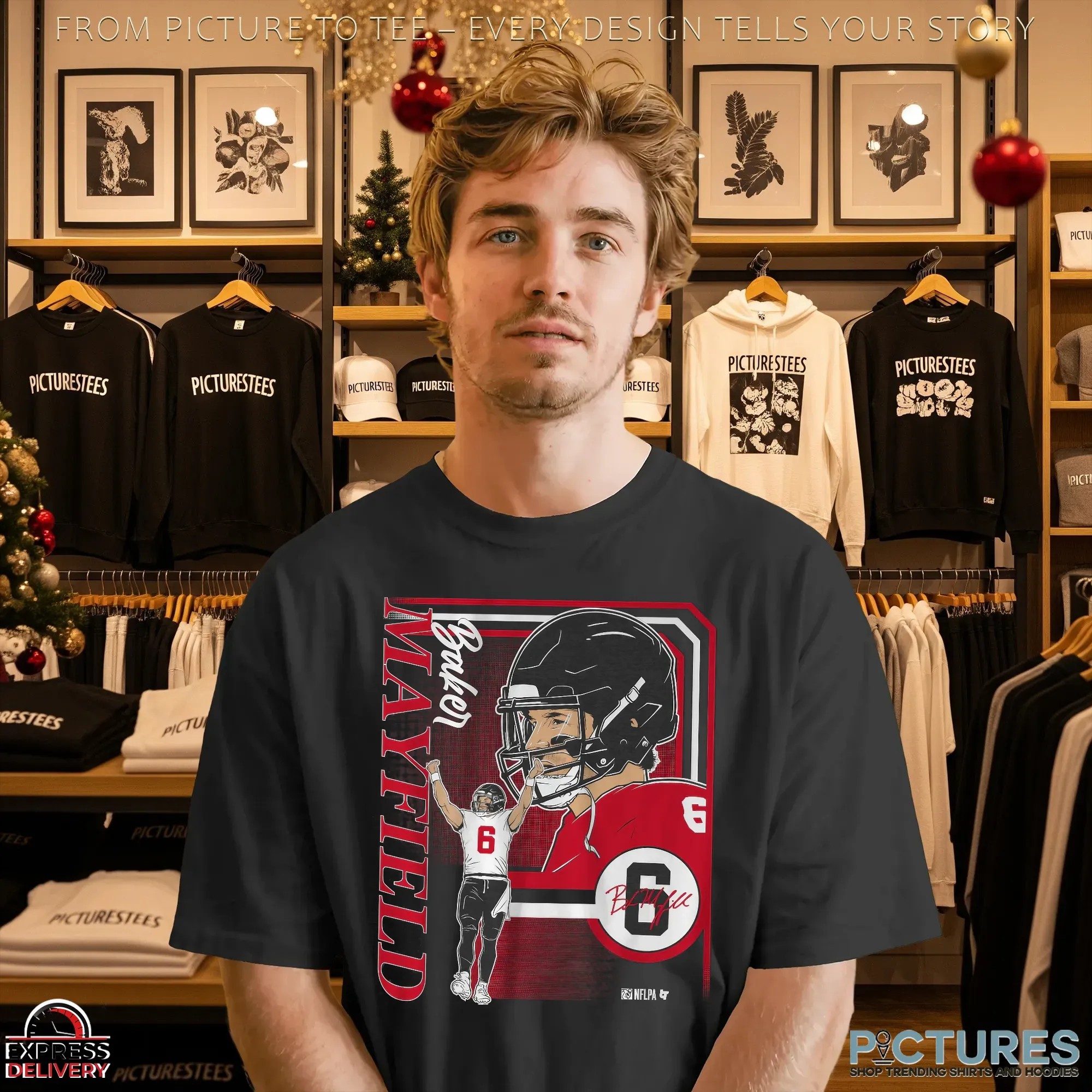 Baker Mayfield Collage Frame Vintage T Shirt