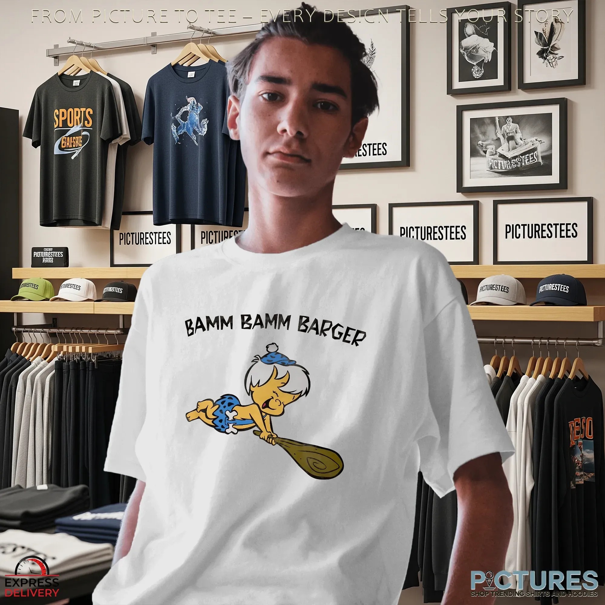 Bamm Bamm Barger The Flintstones Lights Up Lets Go T Shirt