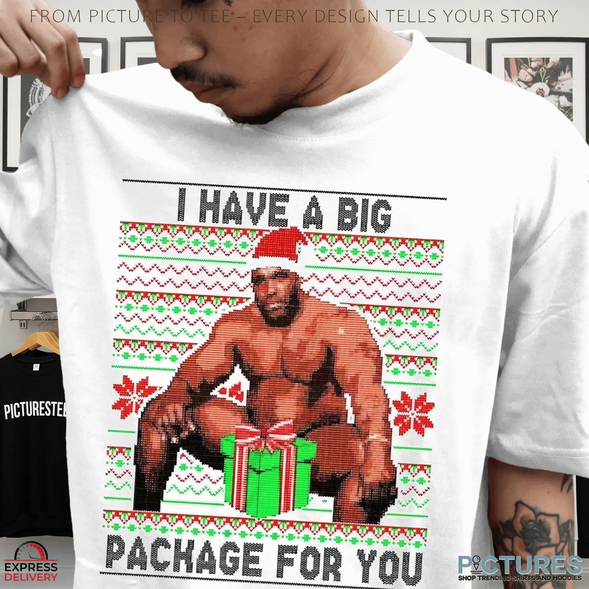 Barry Wood I Have A Big Package For You Ugly Christmas Xmas Meme T Shirt