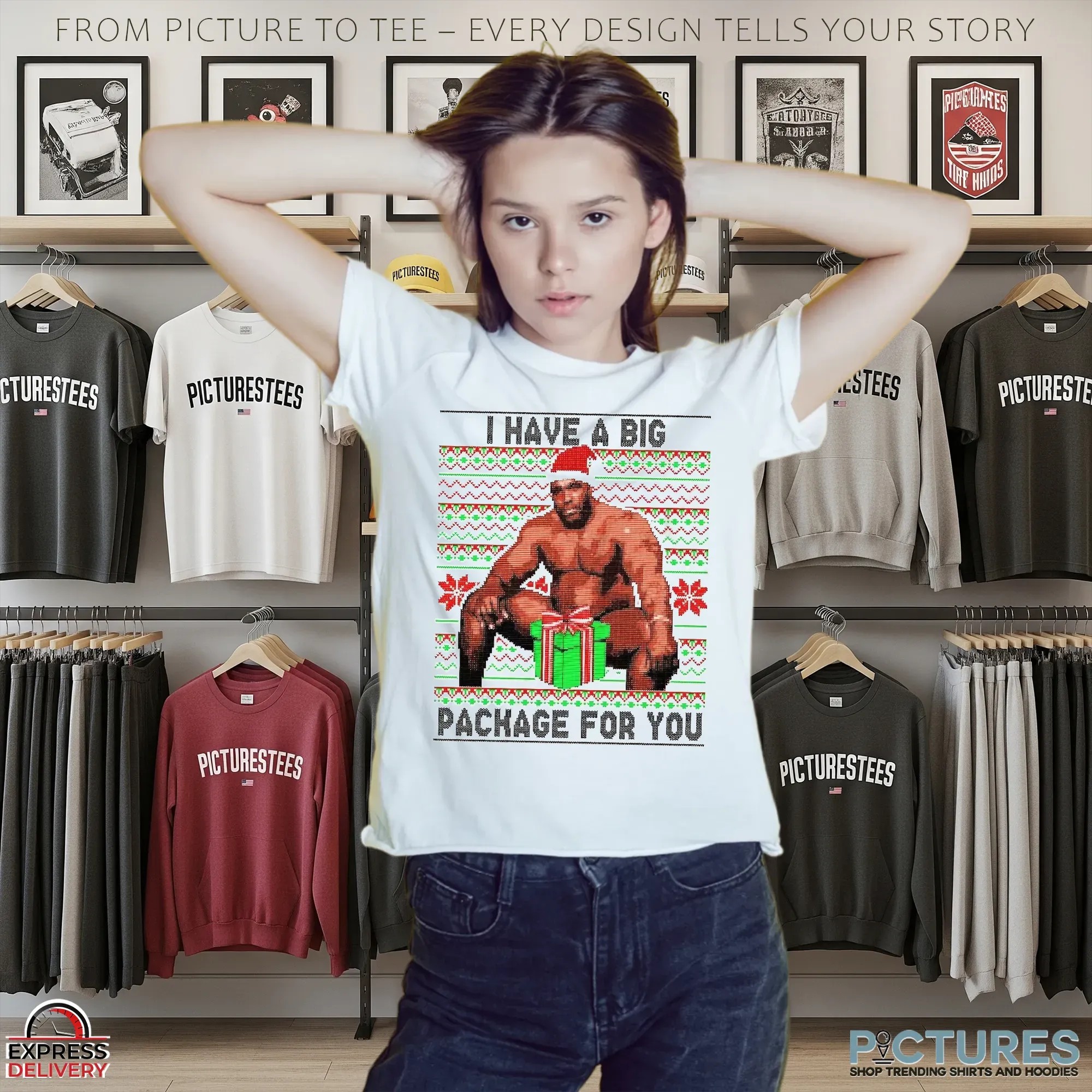 Barry Wood I Have A Big Package For You Ugly Christmas Xmas Meme T Shirt