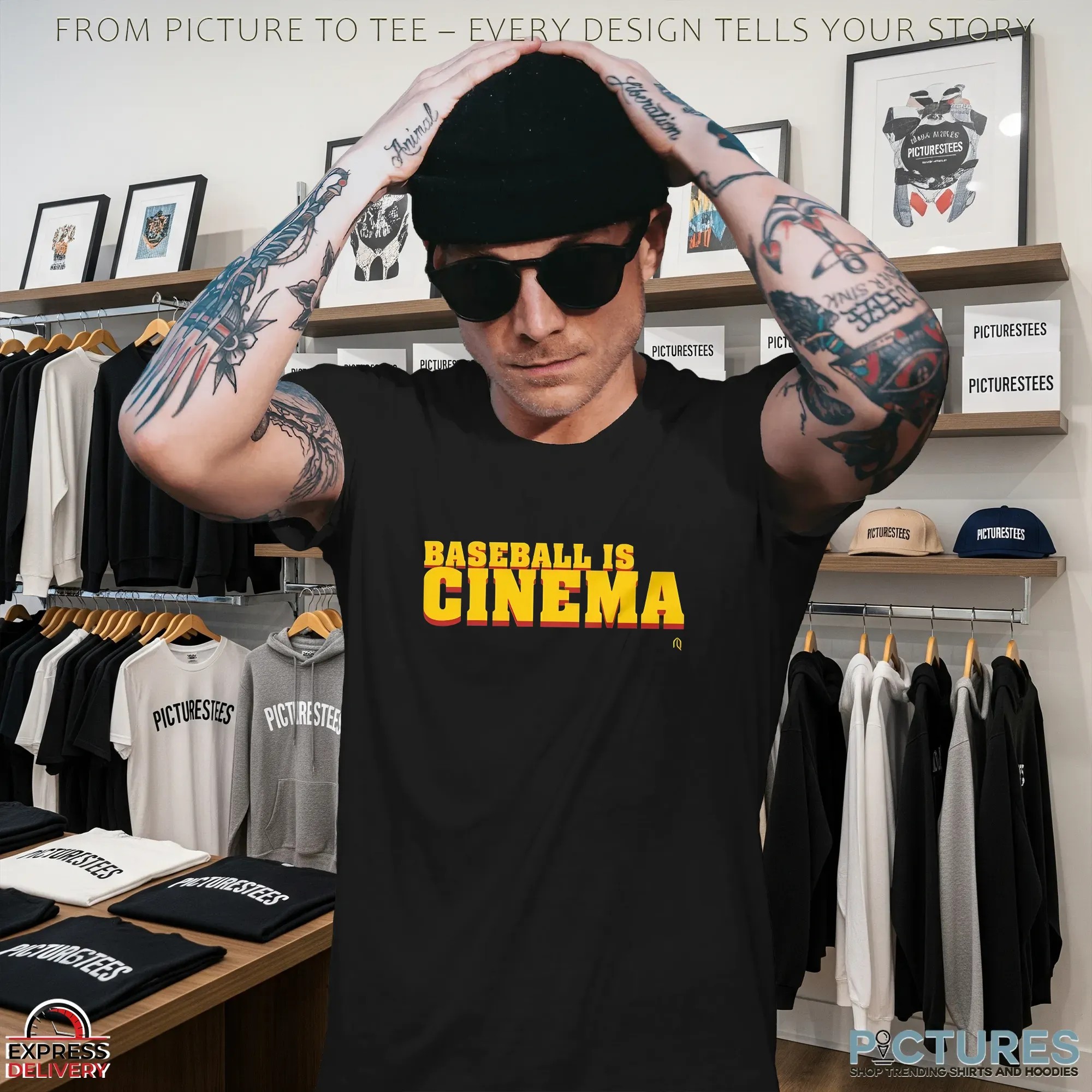 Baseball Is Cinema Directed By John Demarsico 2 Sides T Shirt