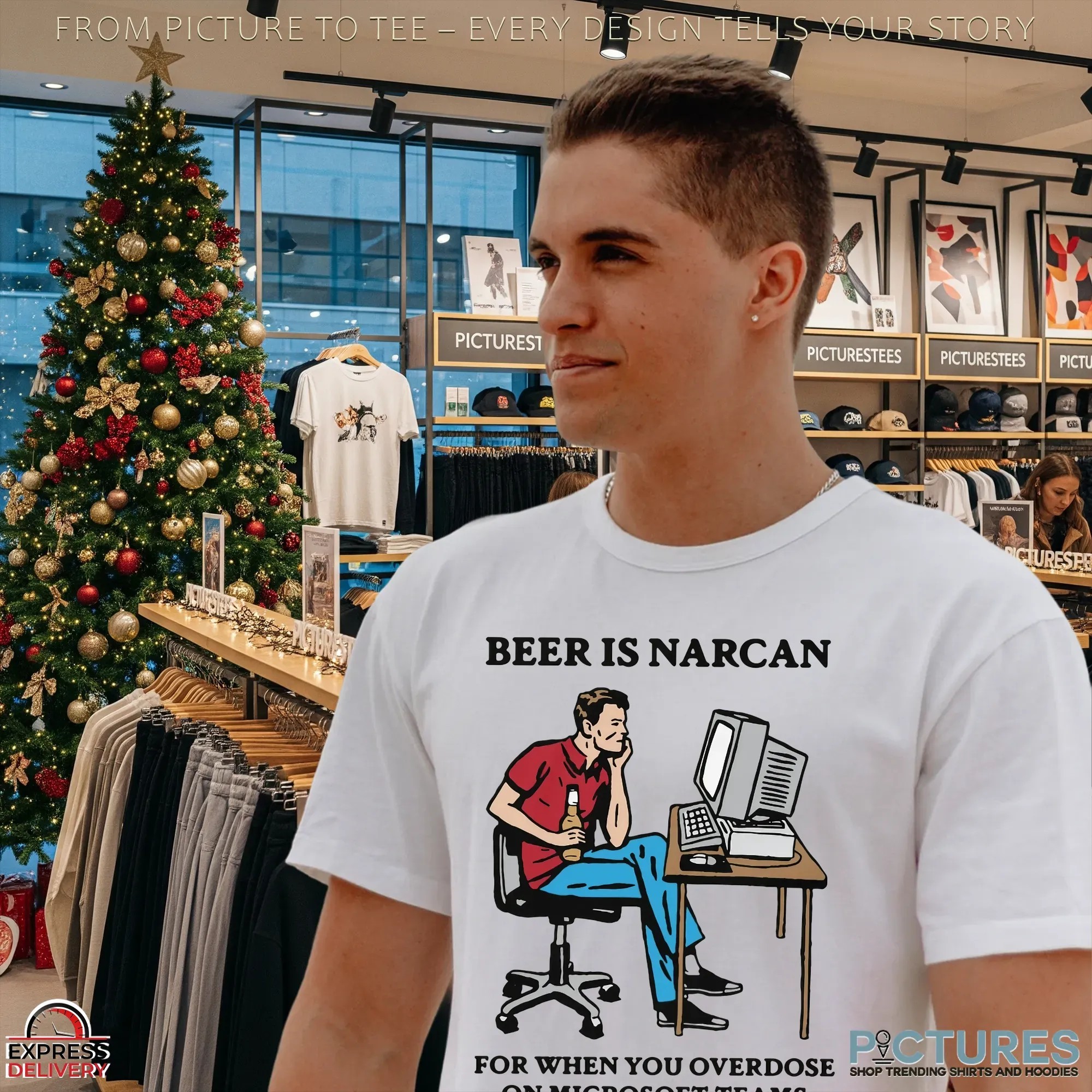 Beer Is Narcan For When You Overdose On Teams Working T Shirt