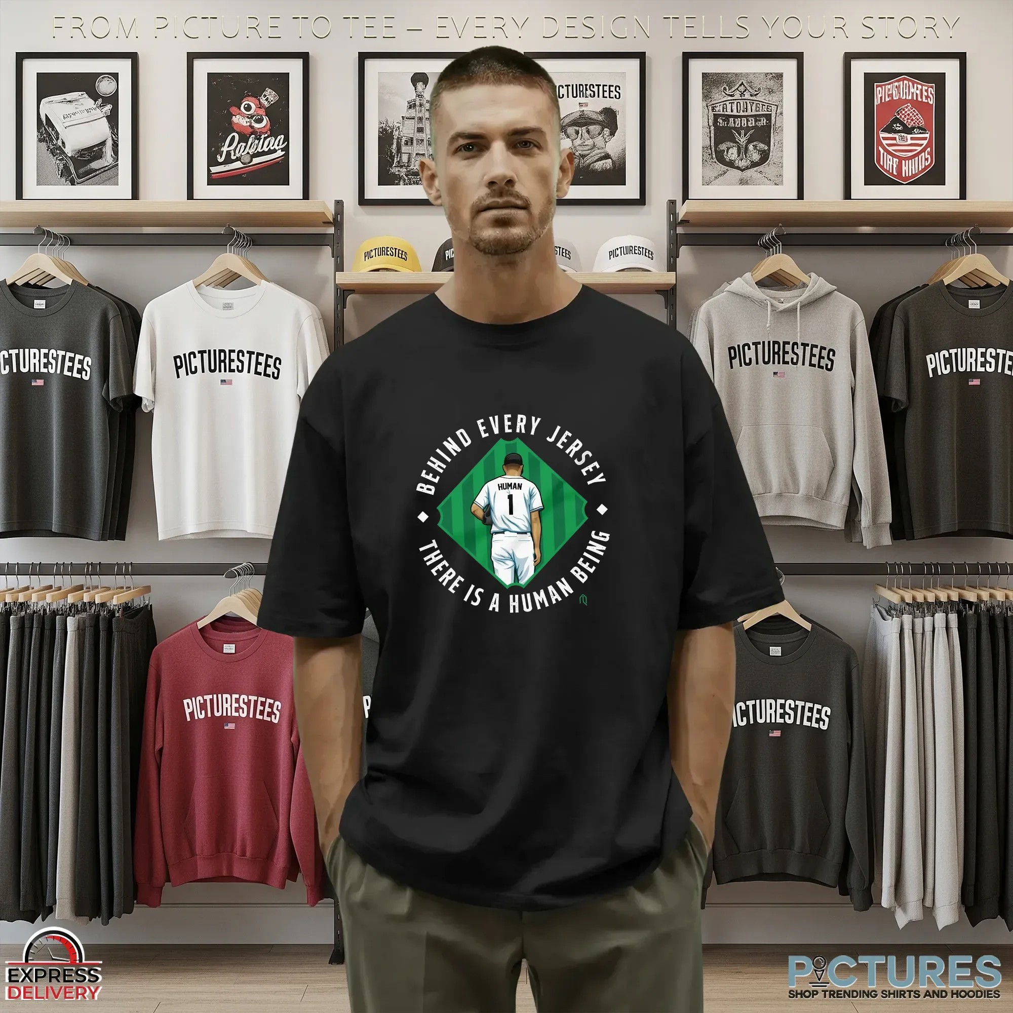 Behind The Jersey There Is A Human Being Graphic T Shirt