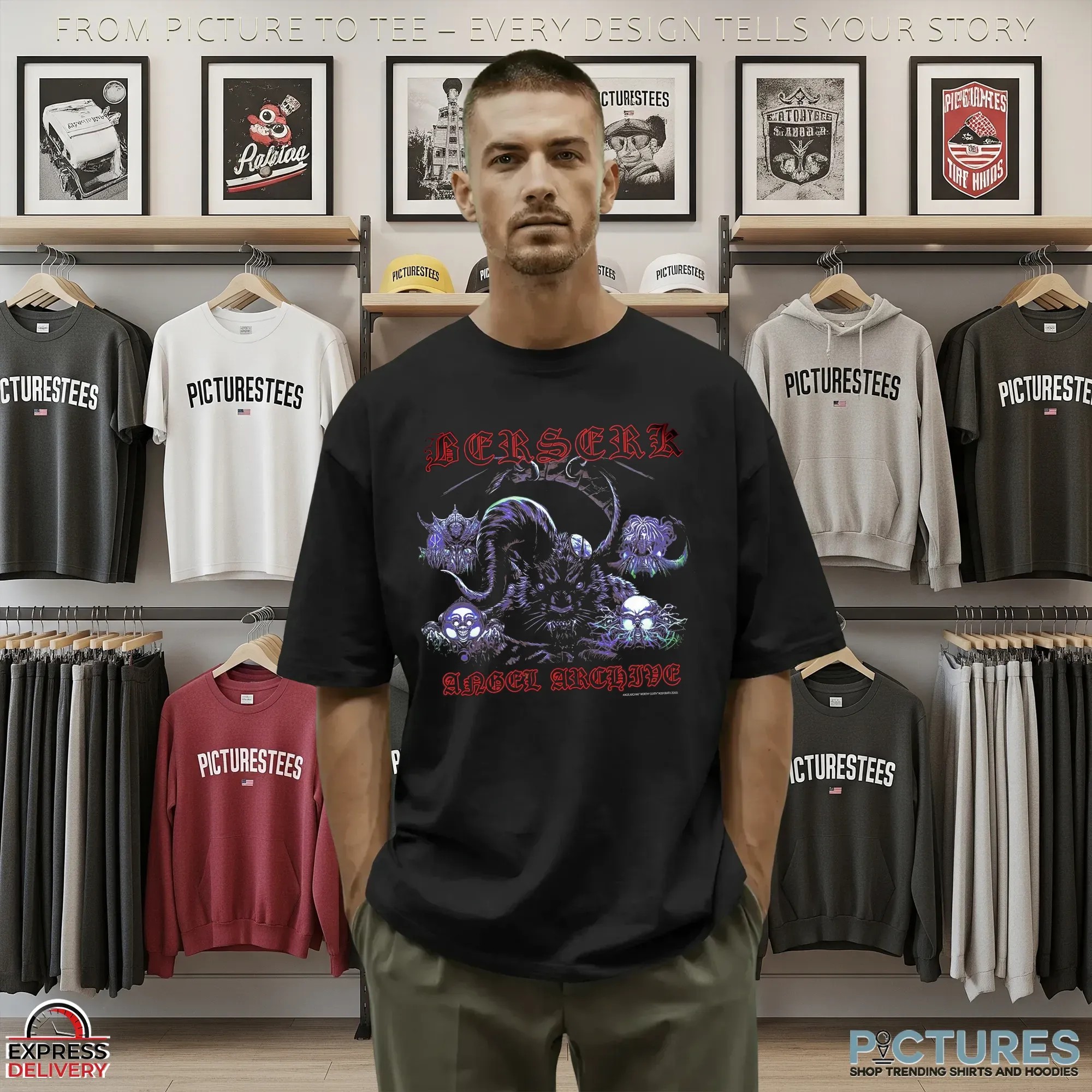 Berserk God Hand Goat Demon Kentaro Miura Dark Fantasy Tribute T Shirt
