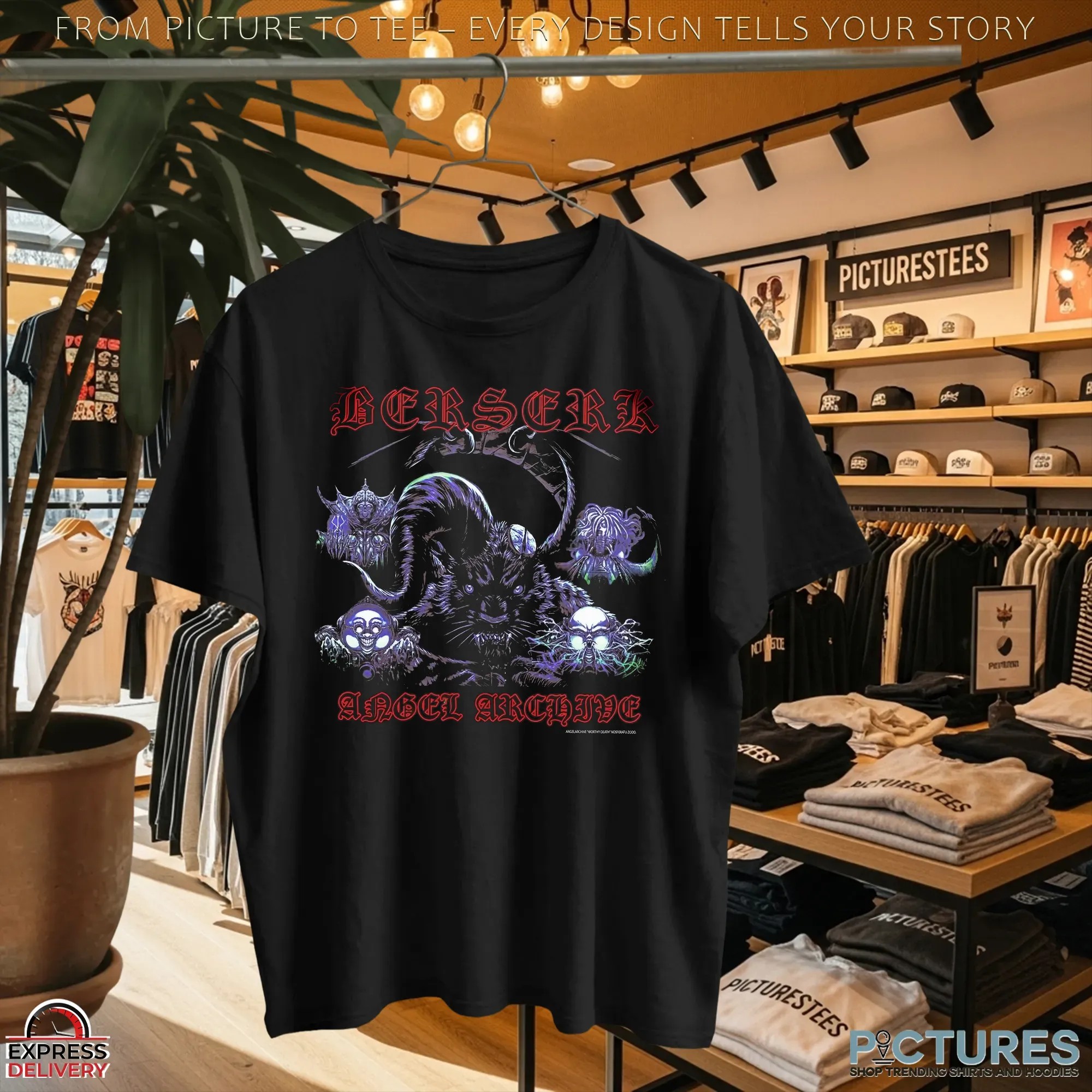 Berserk God Hand Goat Demon Kentaro Miura Dark Fantasy Tribute T Shirt