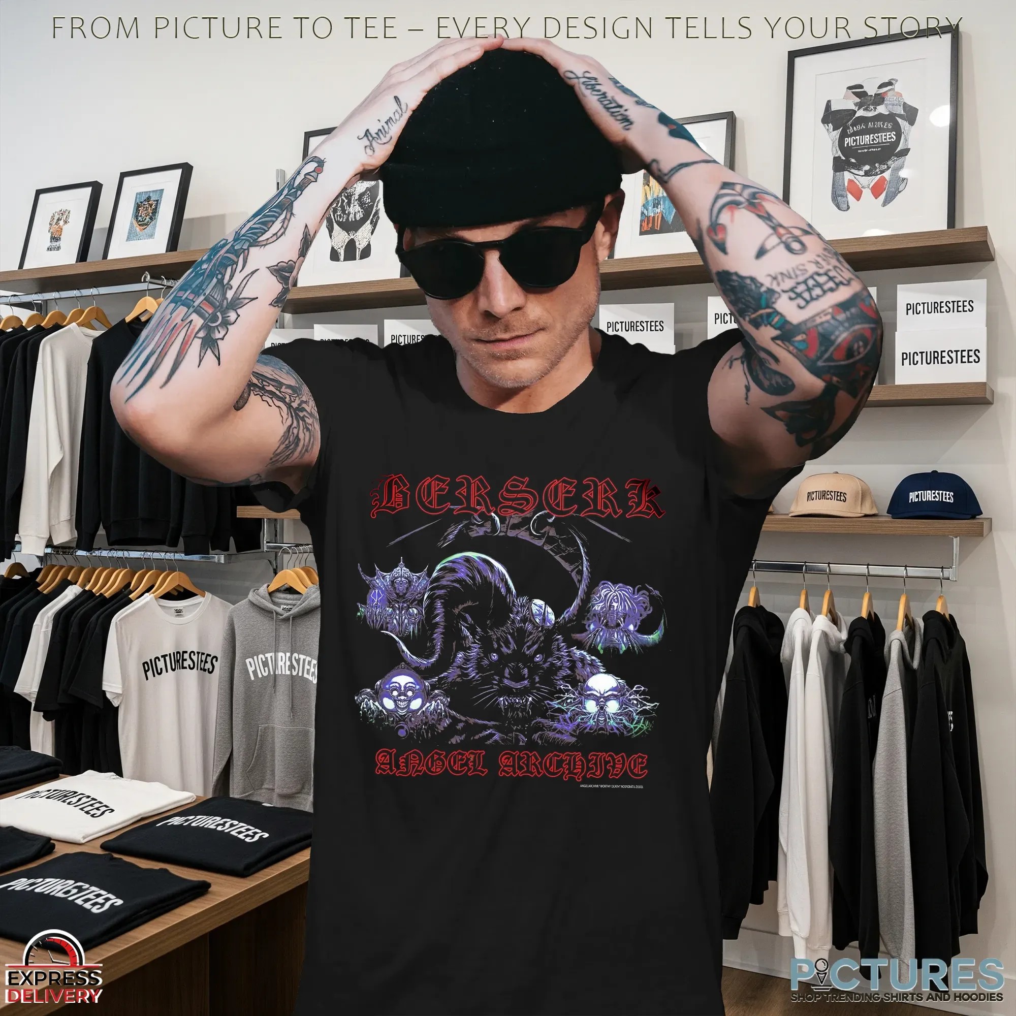 Berserk God Hand Goat Demon Kentaro Miura Dark Fantasy Tribute T Shirt