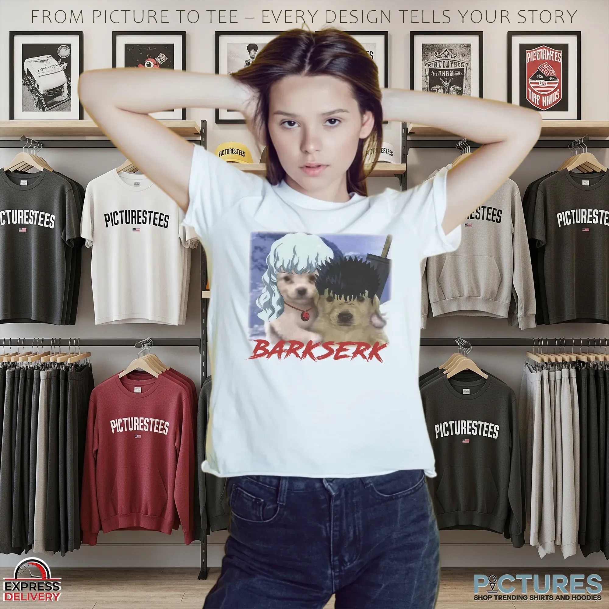 Berserk Guts & Griffith Berserk Dog Parody Anime T Shirt