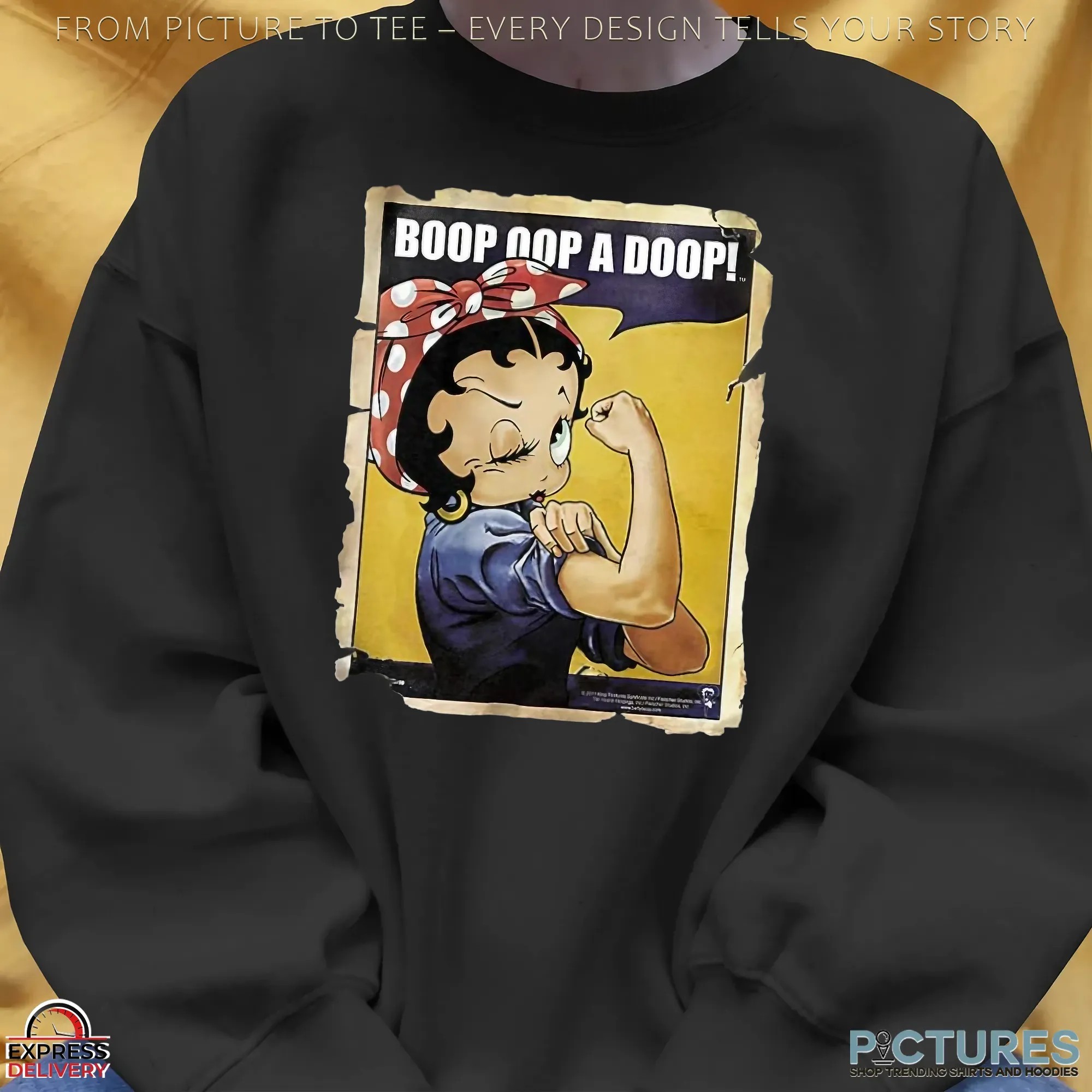 Betty Boop Rosie the Riveter Boop Oop a Doop Parody Meme T Shirt Betty Boop Rosie the Riveter Boop Oop a Doop Parody Meme T Shirt