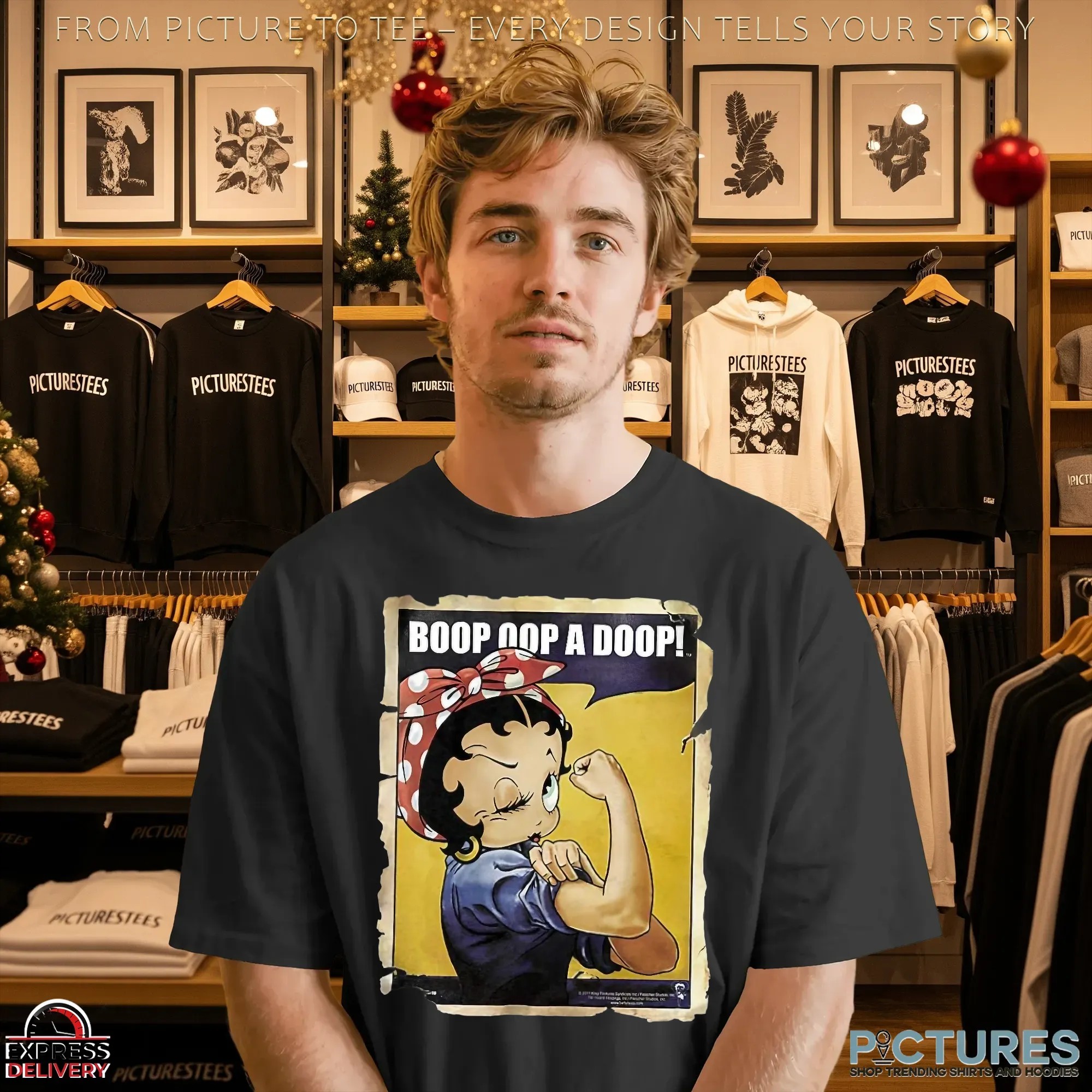 Betty Boop Rosie the Riveter Boop Oop a Doop Parody Meme T Shirt Betty Boop Rosie the Riveter Boop Oop a Doop Parody Meme T Shirt