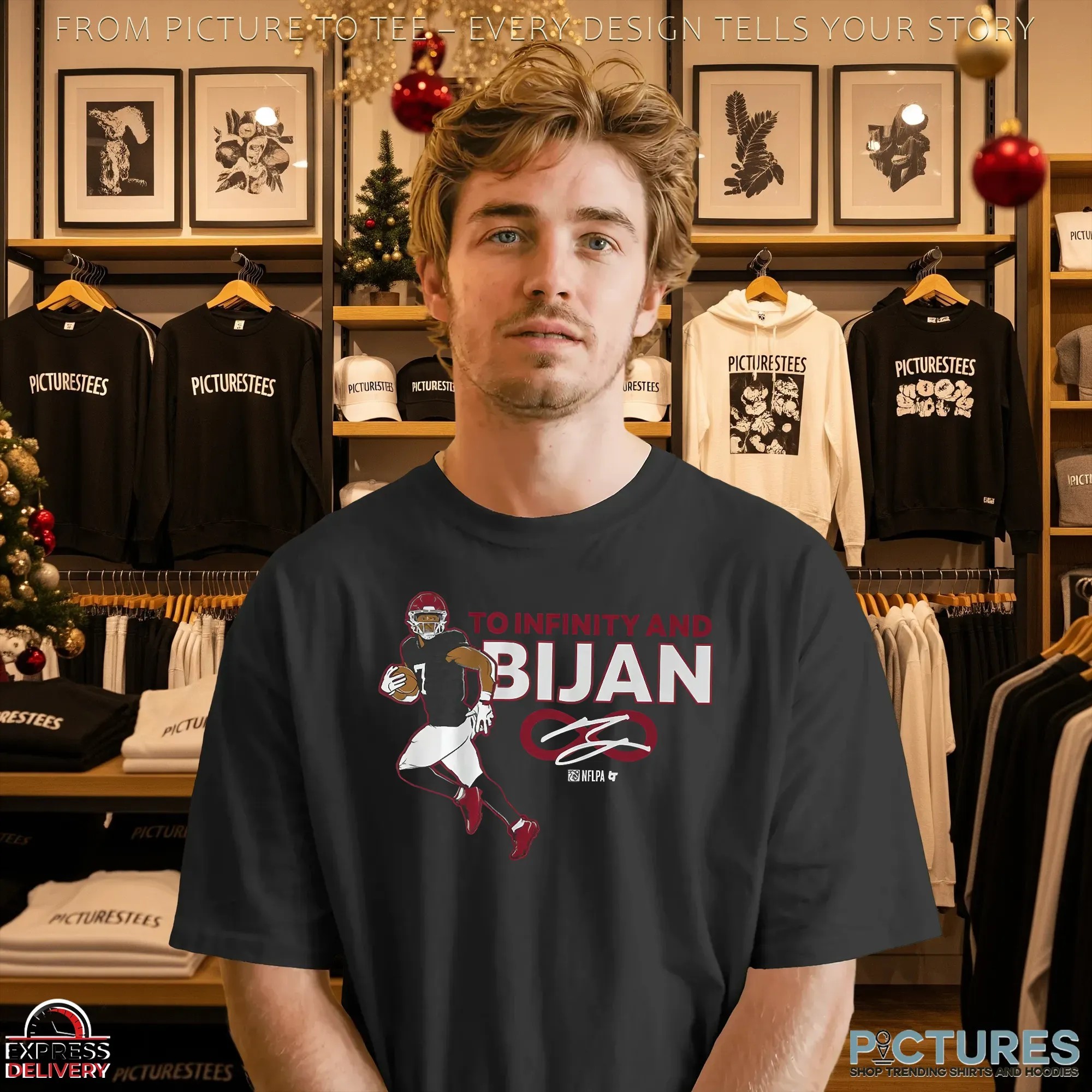 Bijan Robinson Atlanta Falcons To Infinity and Bijan Signature T Shirt