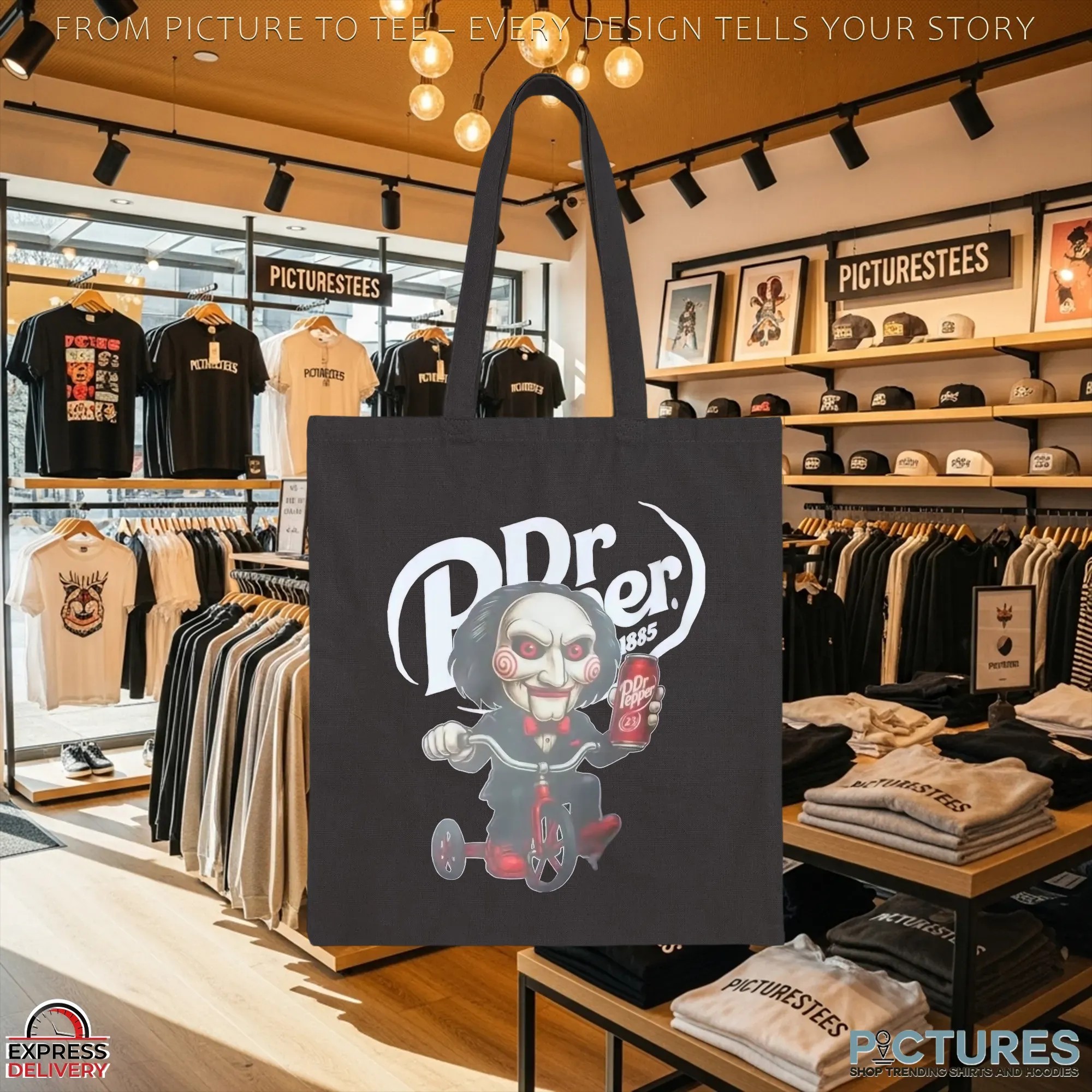 Billy The Puppet Riding Tricycle Dr Pepper X Saw Halloween T Shirt