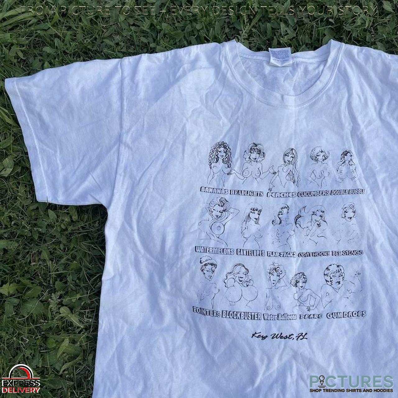 Boobs Chart Key West Fl T Shirt