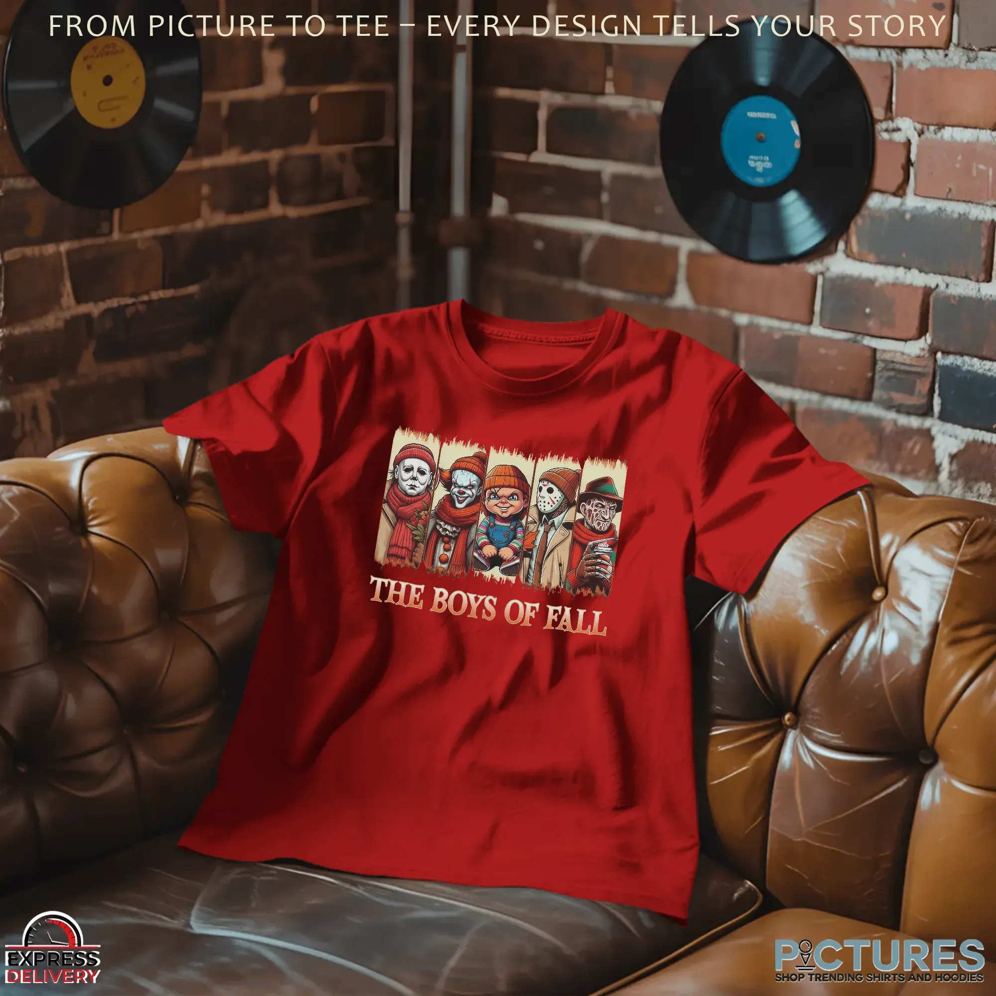 Boys Of Fall Horror Villains Characters Halloween T Shirt