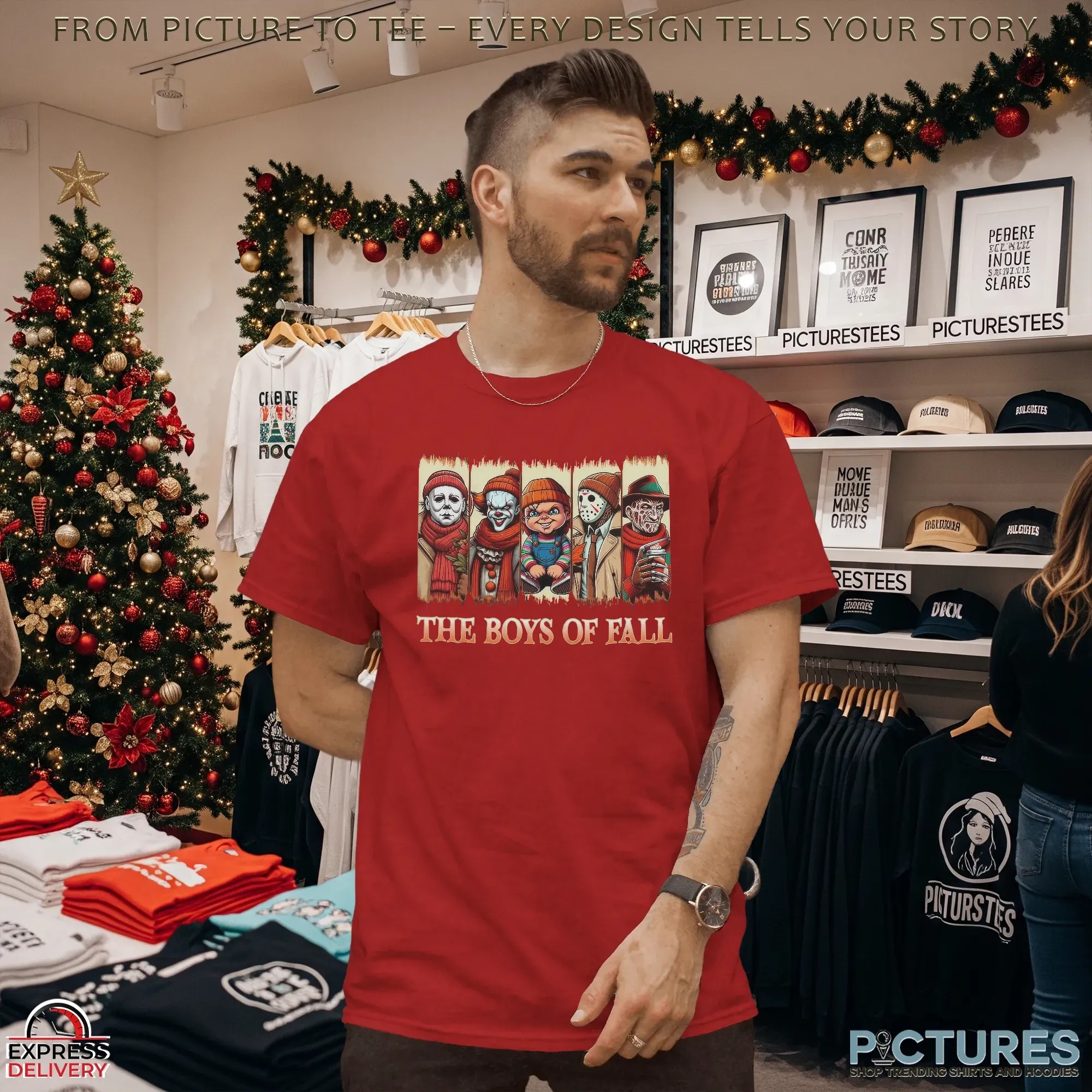 Boys Of Fall Horror Villains Characters Halloween T Shirt