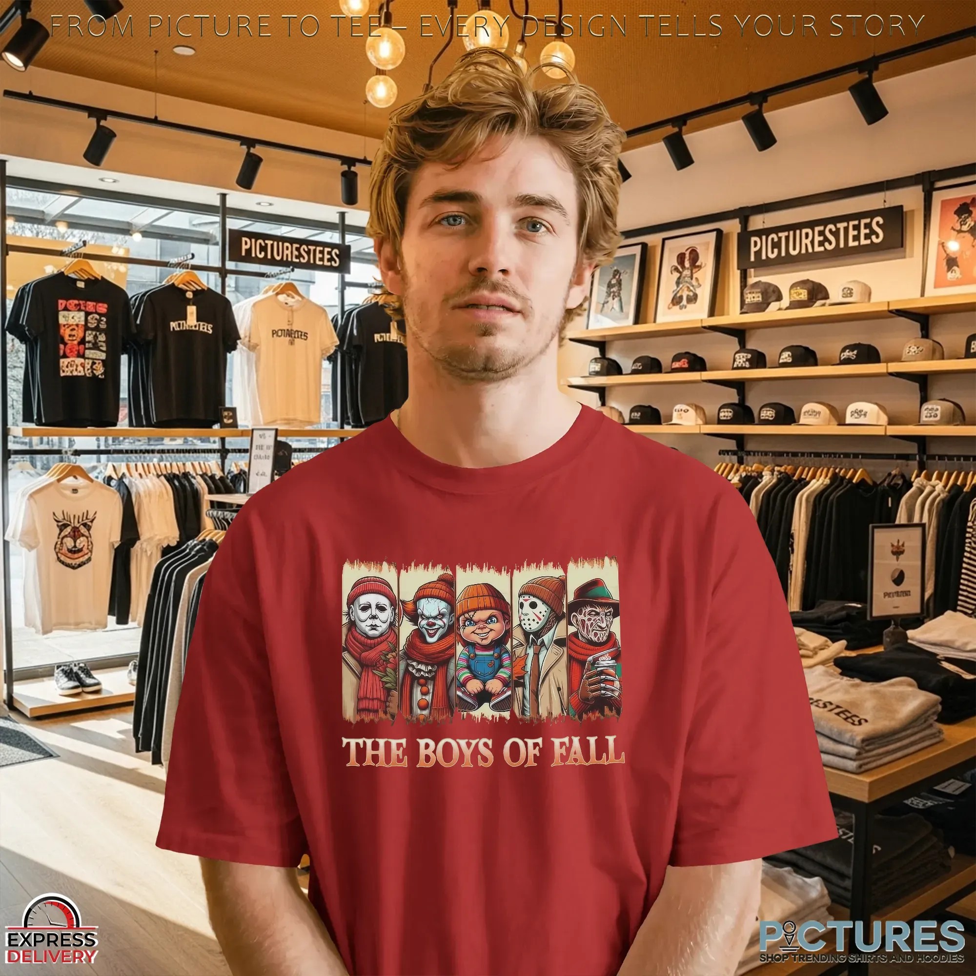 Boys Of Fall Horror Villains Characters Halloween T Shirt