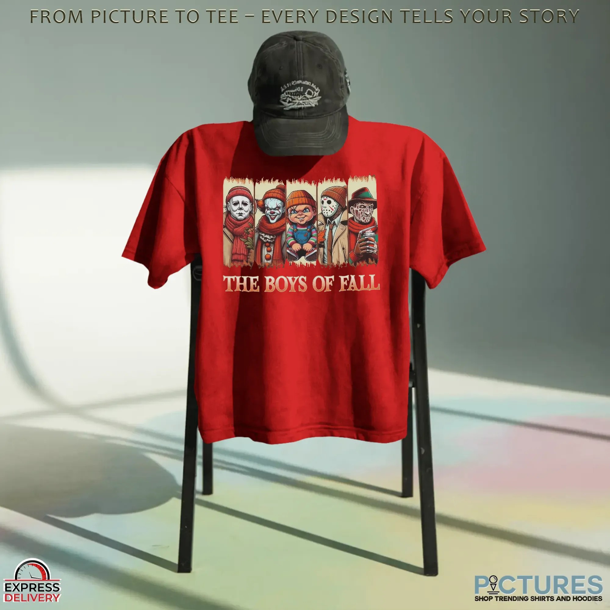 Boys Of Fall Horror Villains Characters Halloween T Shirt