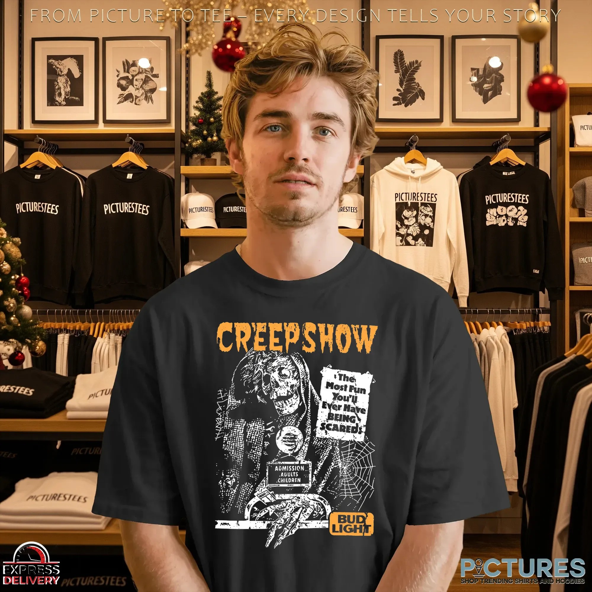 Budlight Creepshow The Most Fun You'll Ever Have Being Scared Mashup Grim Reaper Halloween T Shirt