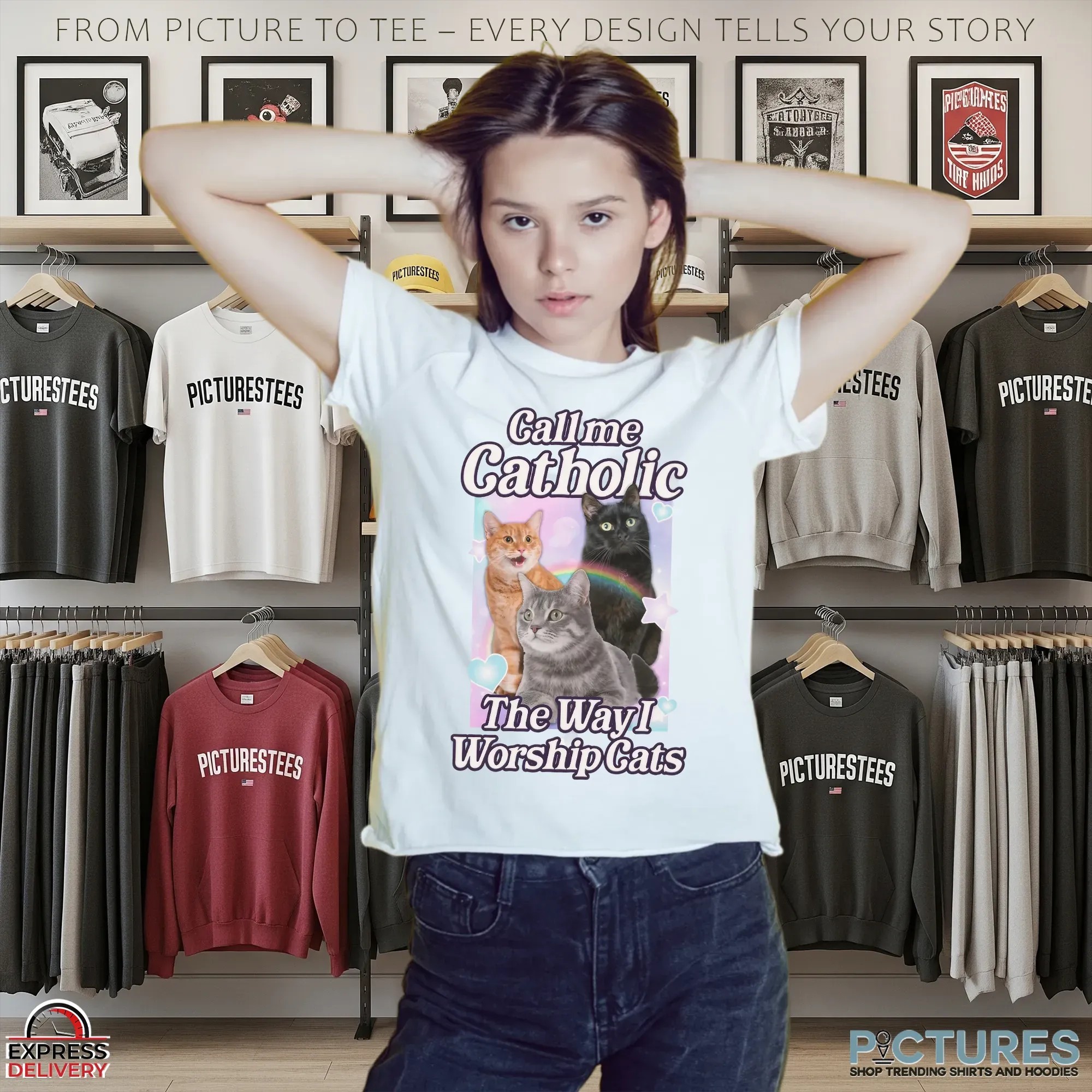 Call Me Catholic The Way I Worship Cats Meme Bootleg T Shirt