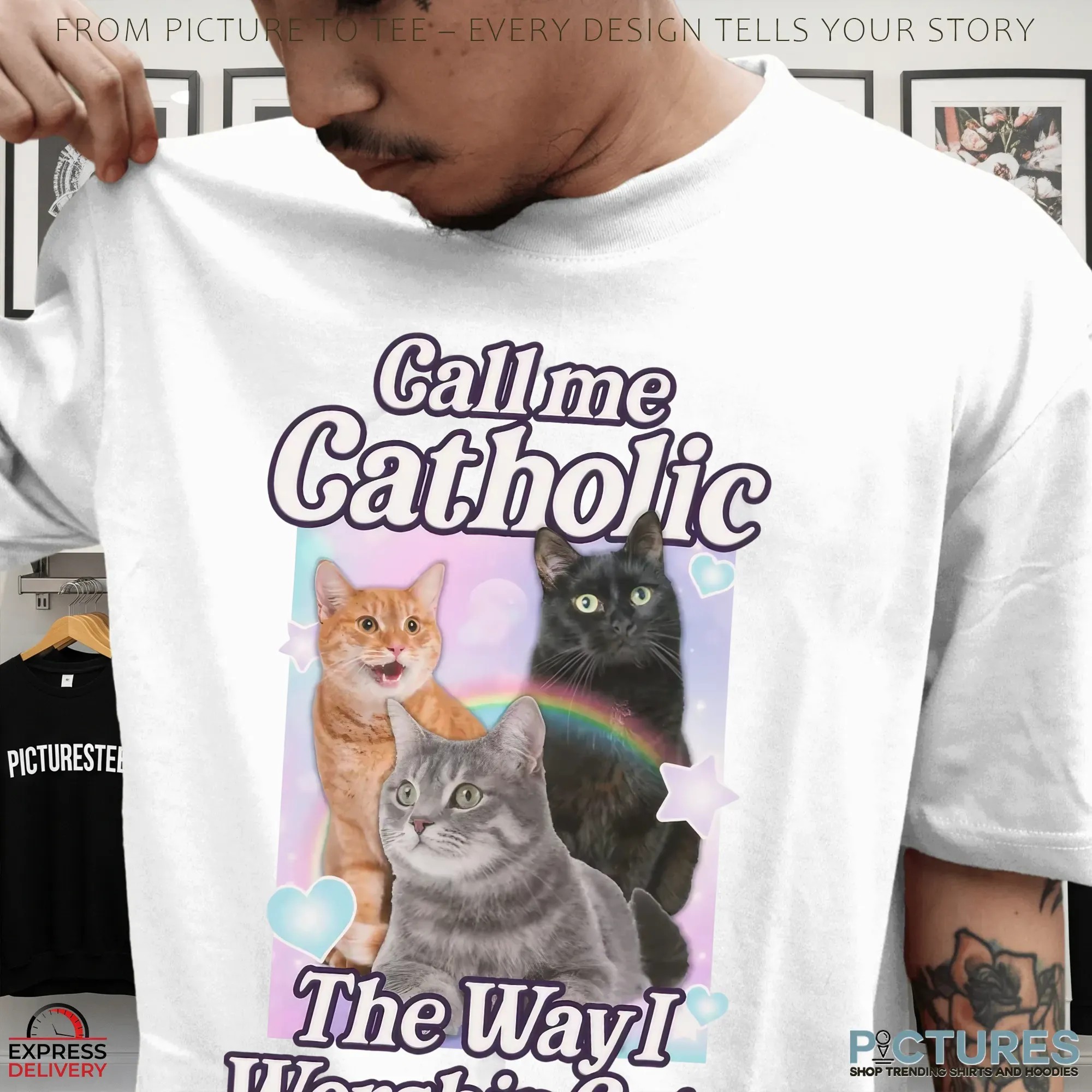 Call Me Catholic The Way I Worship Cats Meme Bootleg T Shirt