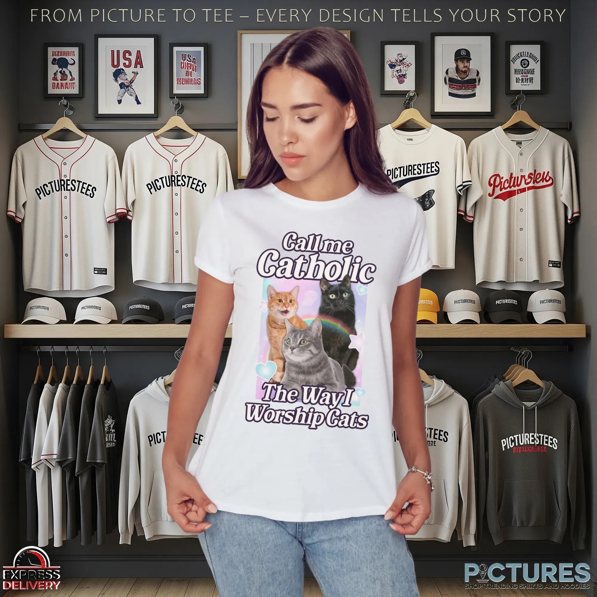 Call Me Catholic The Way I Worship Cats Meme Bootleg T Shirt