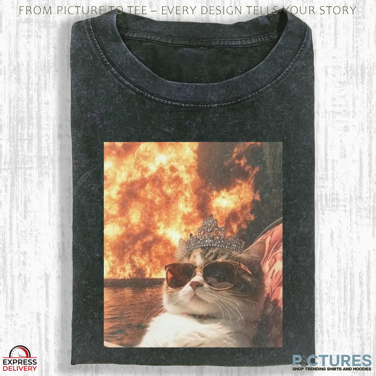 Calm And Collected Cat Explosion T Shirt