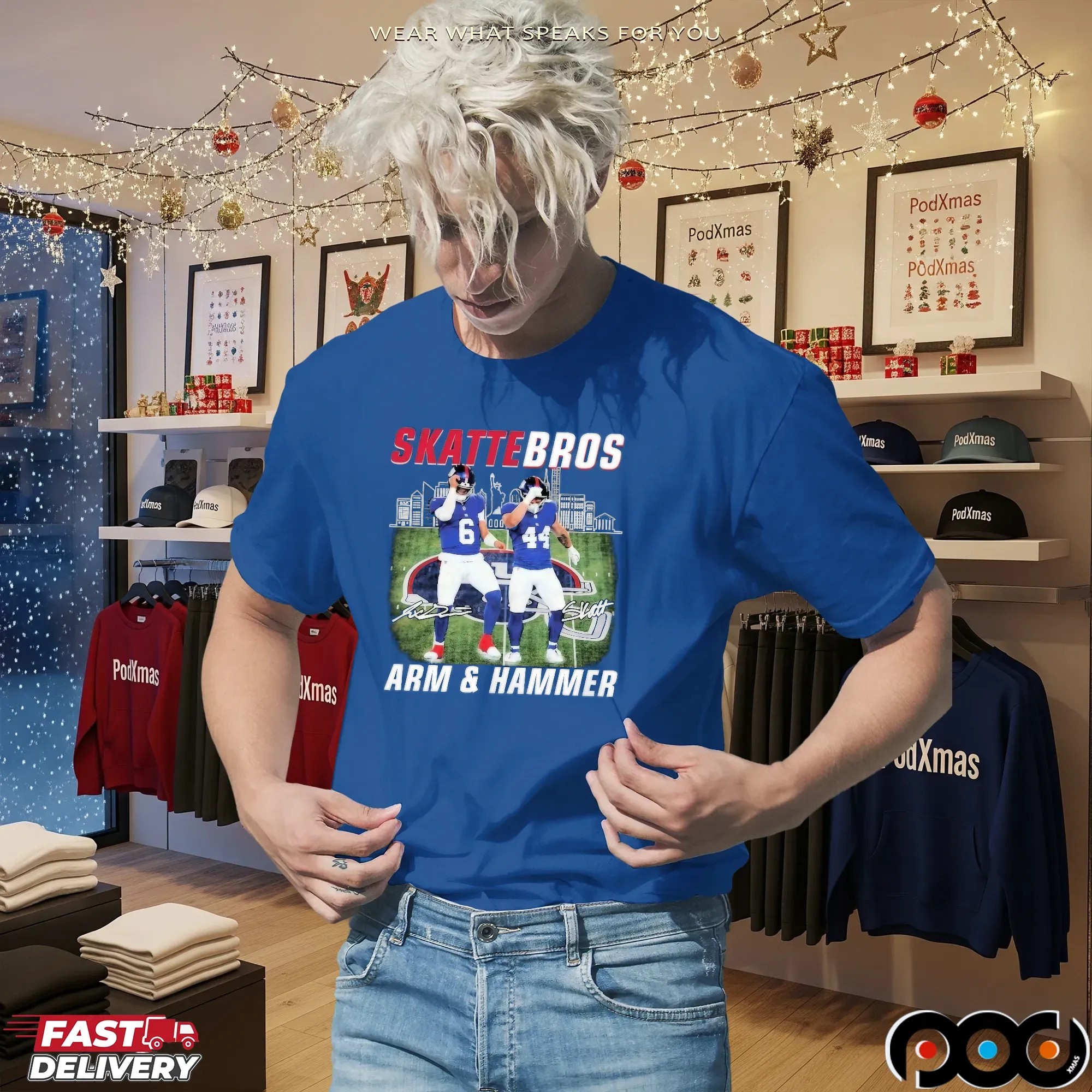 Cam Skattebo And Jaxson Dart Skattebros Arm & Hammer Dancing T Shirt