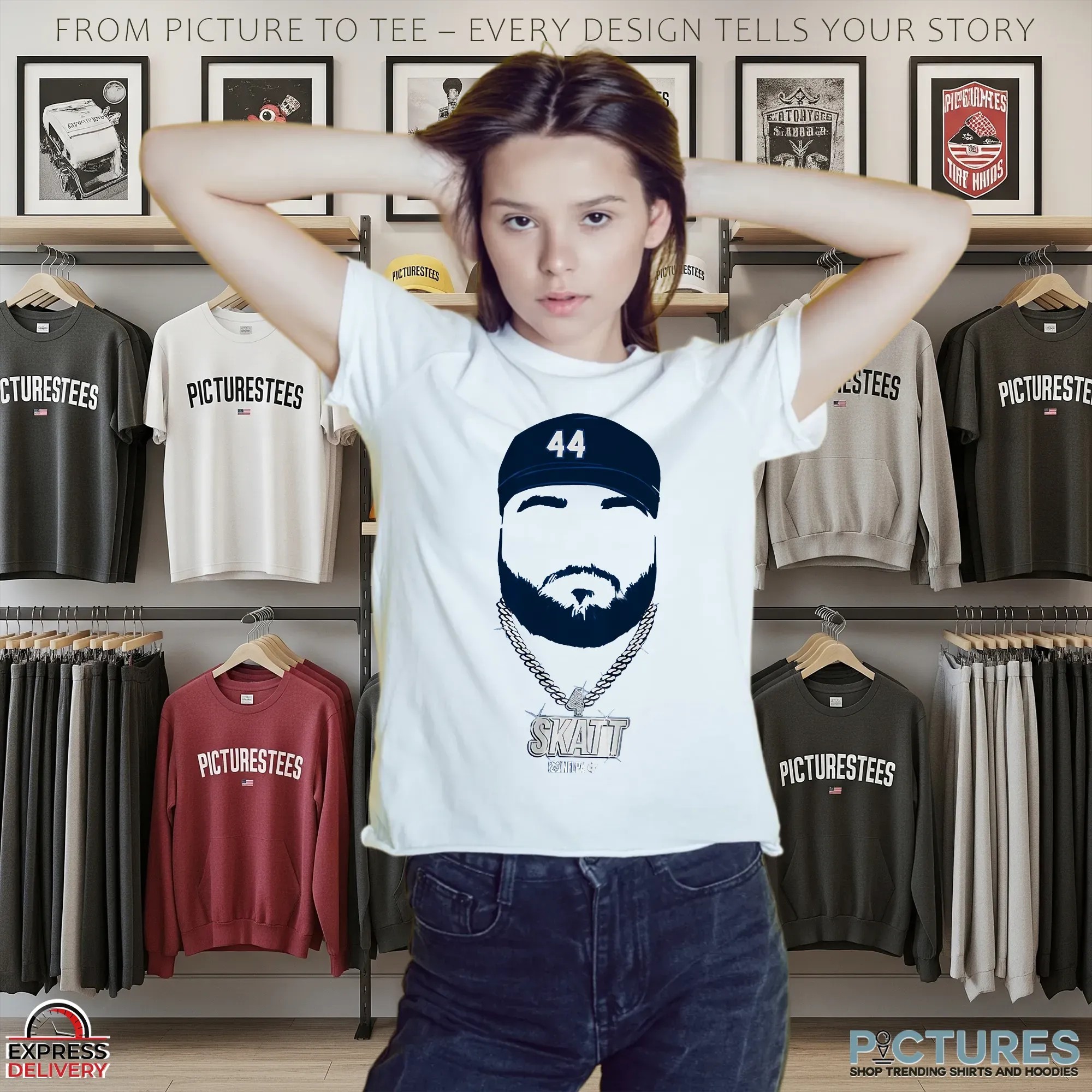 Cam Skattebo Blank Face New York Giants Blink T Shirt