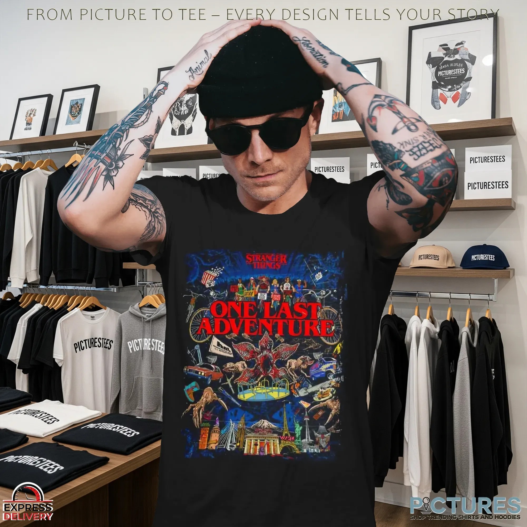 Camiseta Stranger Things 5 One Last Adventure Poster Graphic T Shirt