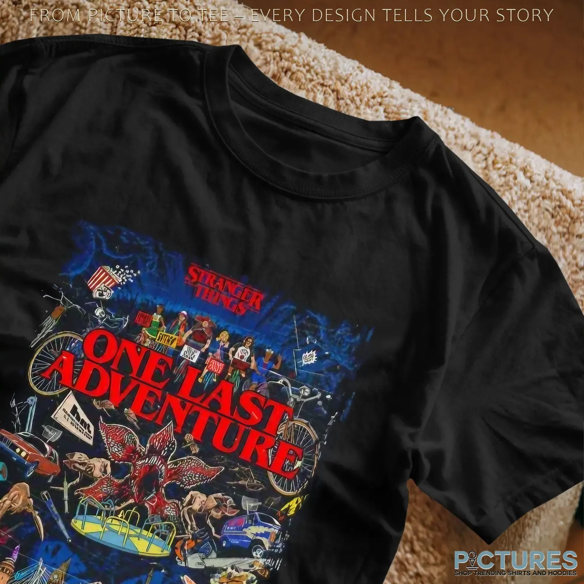 Camiseta Stranger Things 5 One Last Adventure Poster Graphic T Shirt