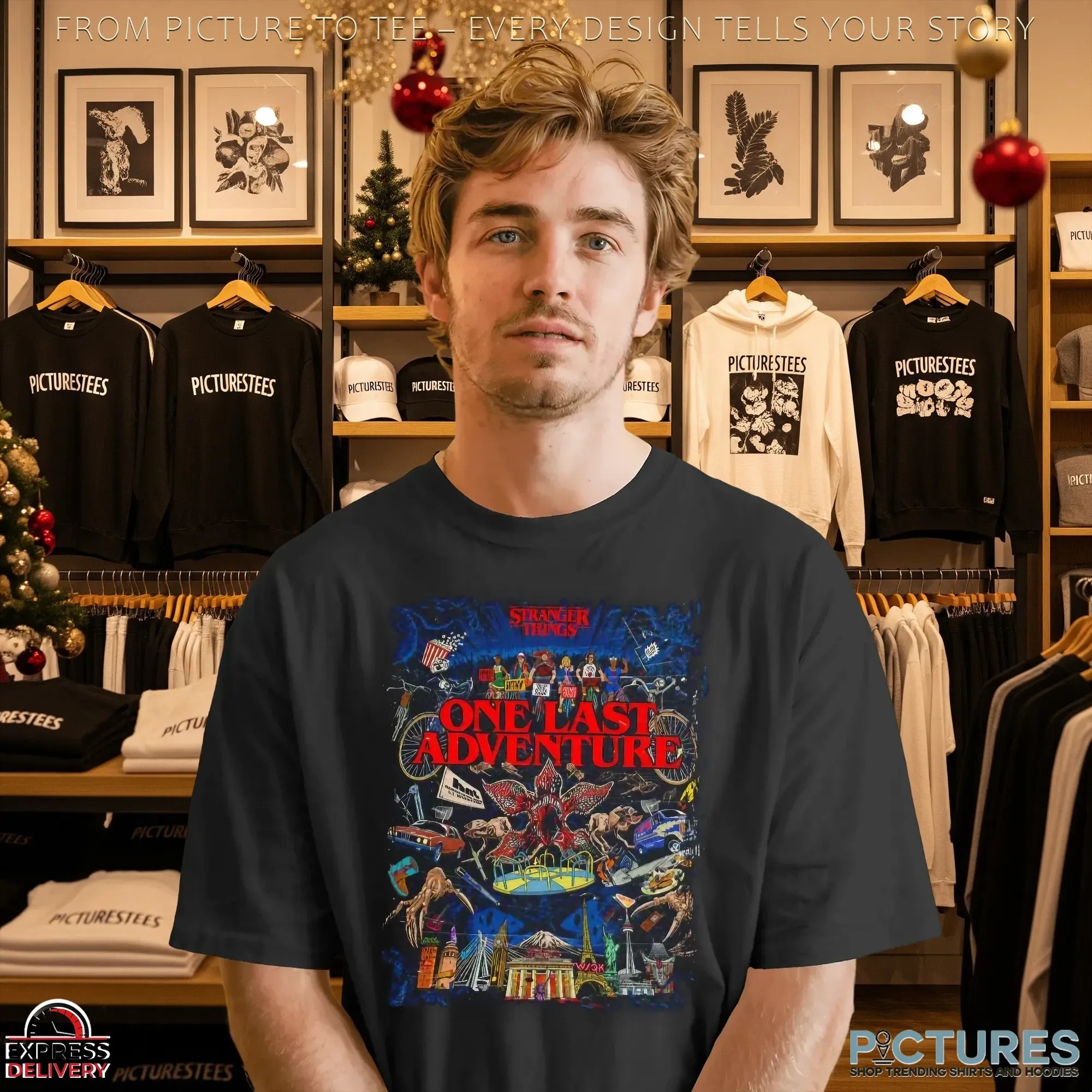 Camiseta Stranger Things 5 One Last Adventure Poster Graphic T Shirt