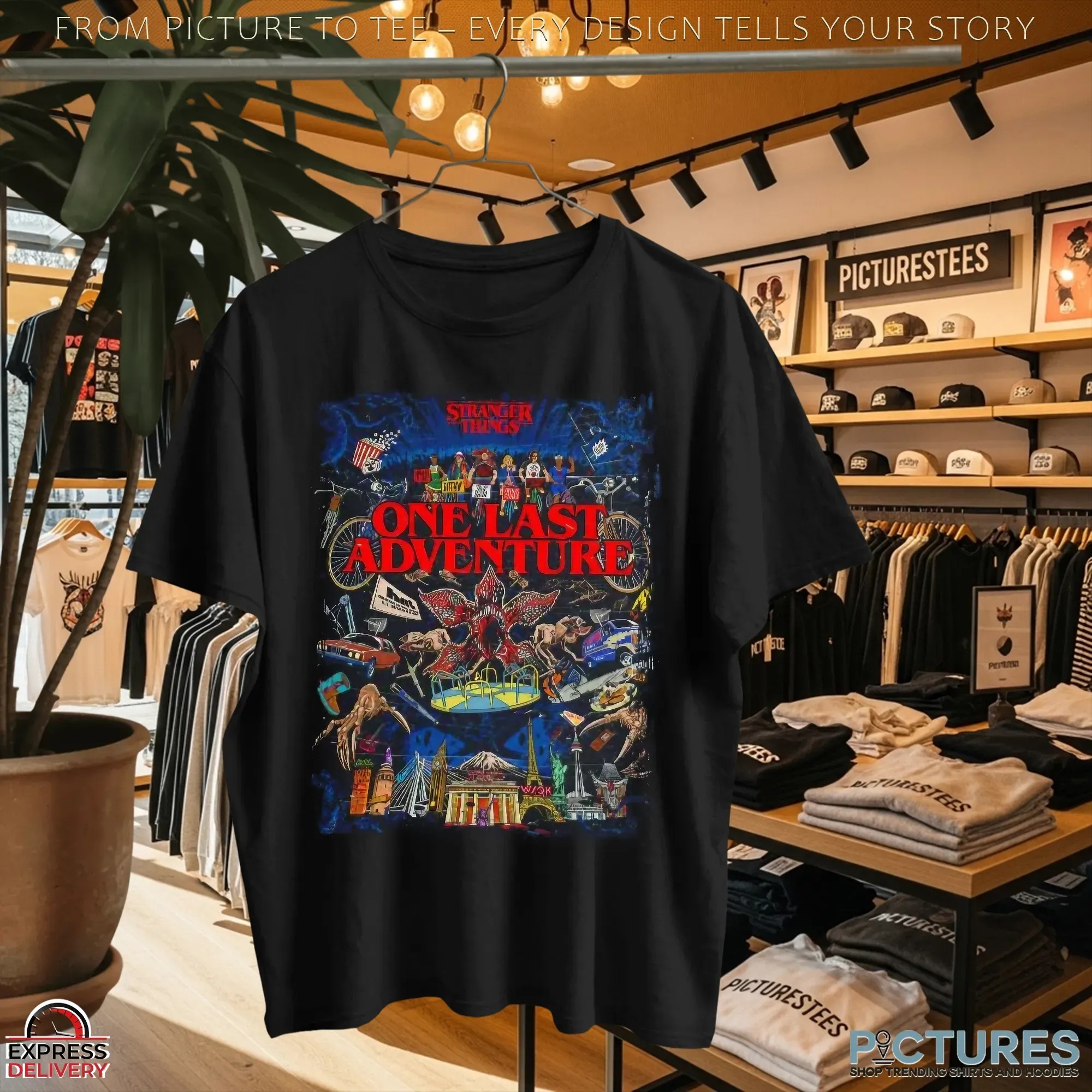 Camiseta Stranger Things 5 One Last Adventure Poster Graphic T Shirt