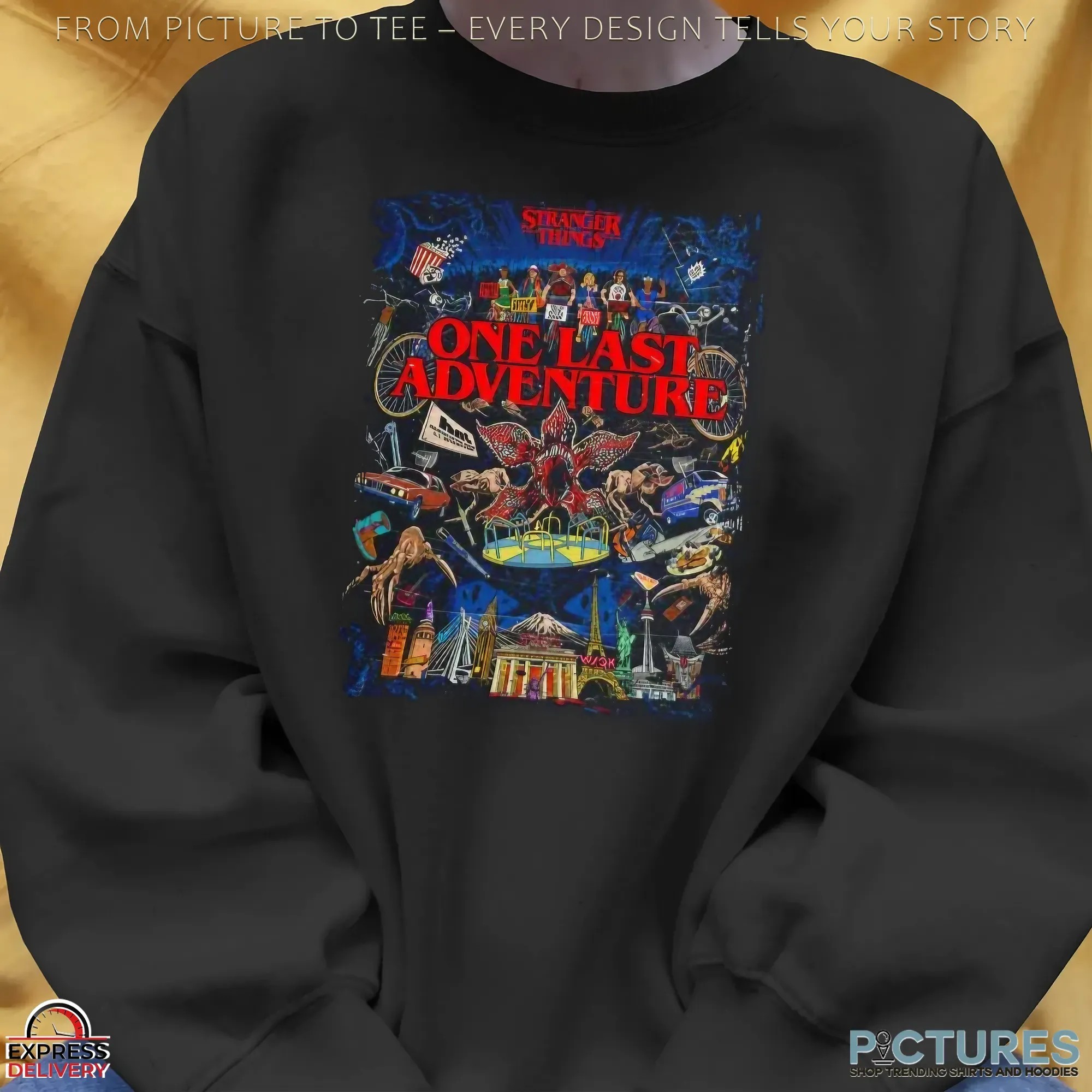 Camiseta Stranger Things 5 One Last Adventure Poster Graphic T Shirt