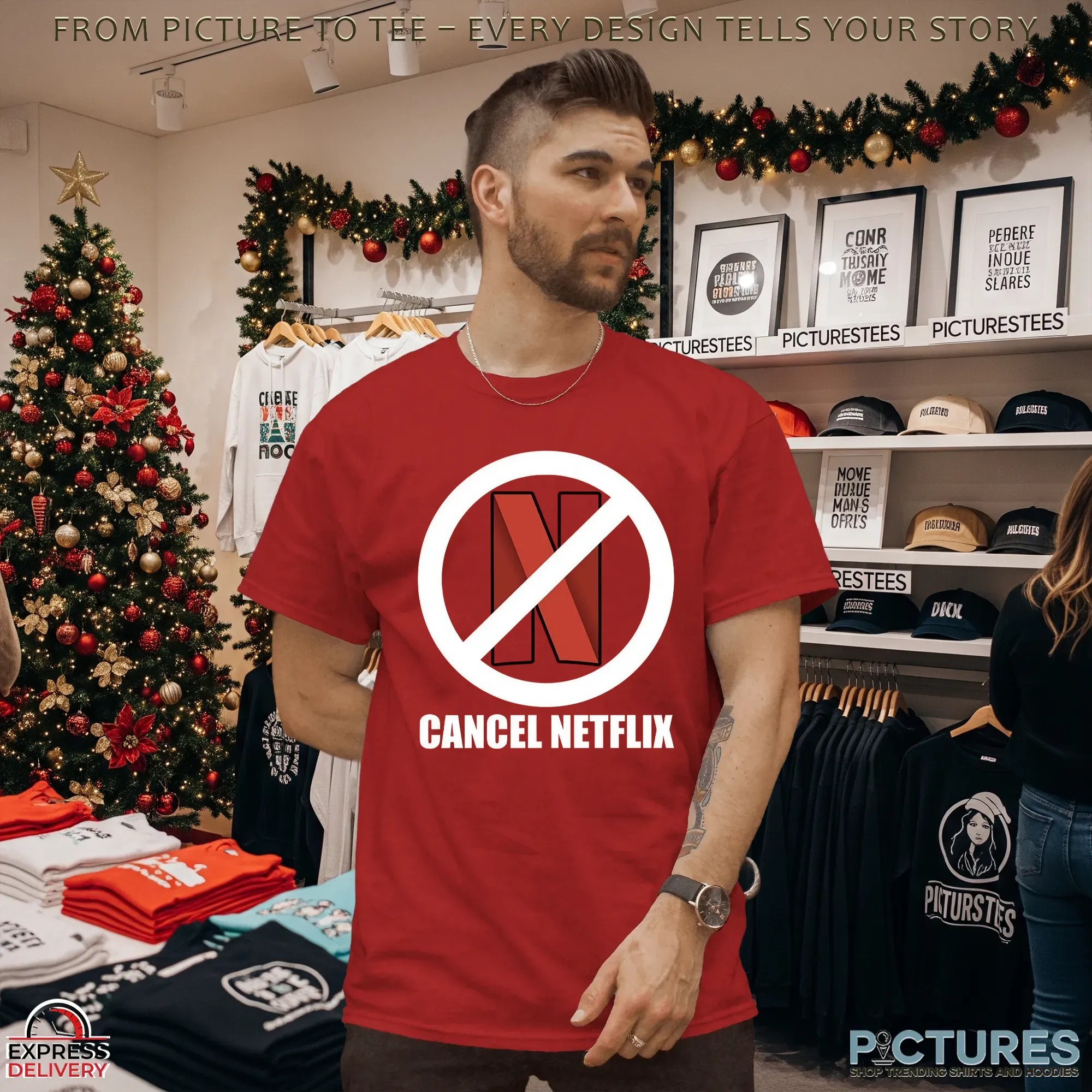 Cancel Netflix Red T Shirt