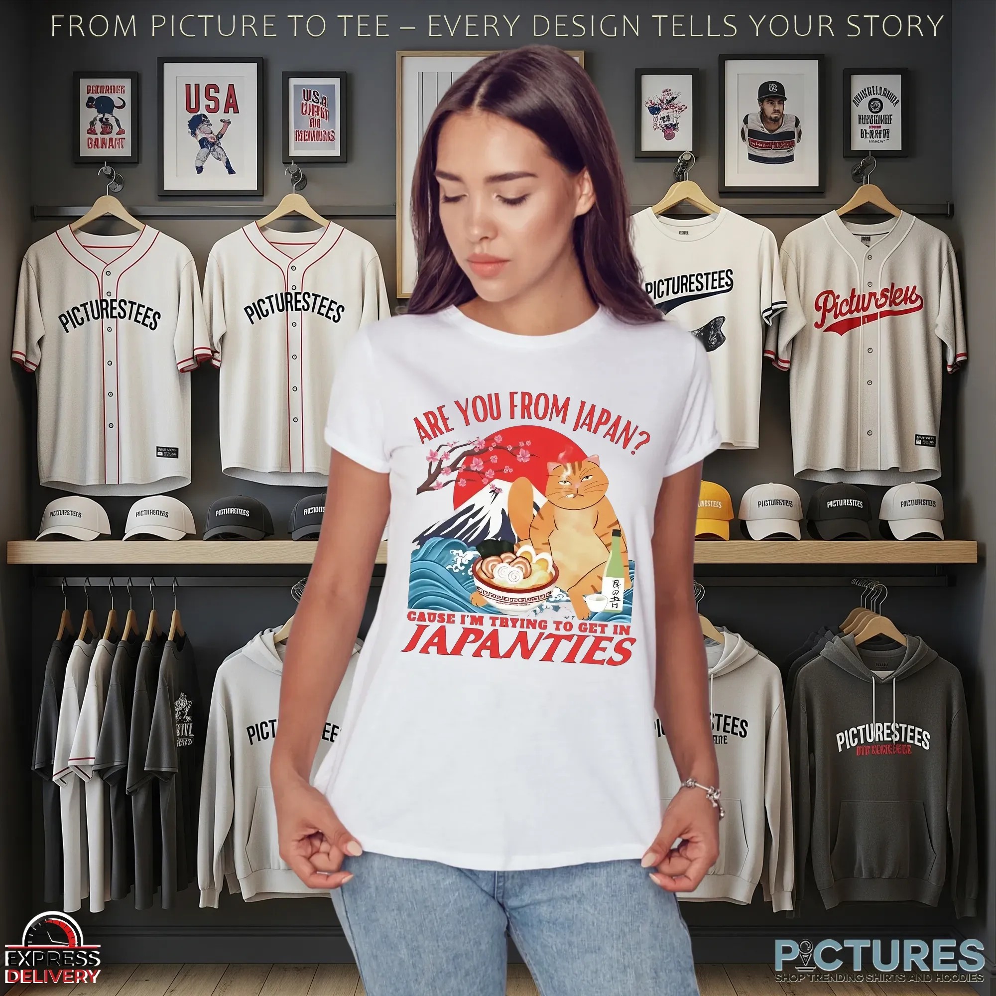 Cat Are You From Japan Cause I’m Trying To Get In Japanties Fuji Mountain T Shirt