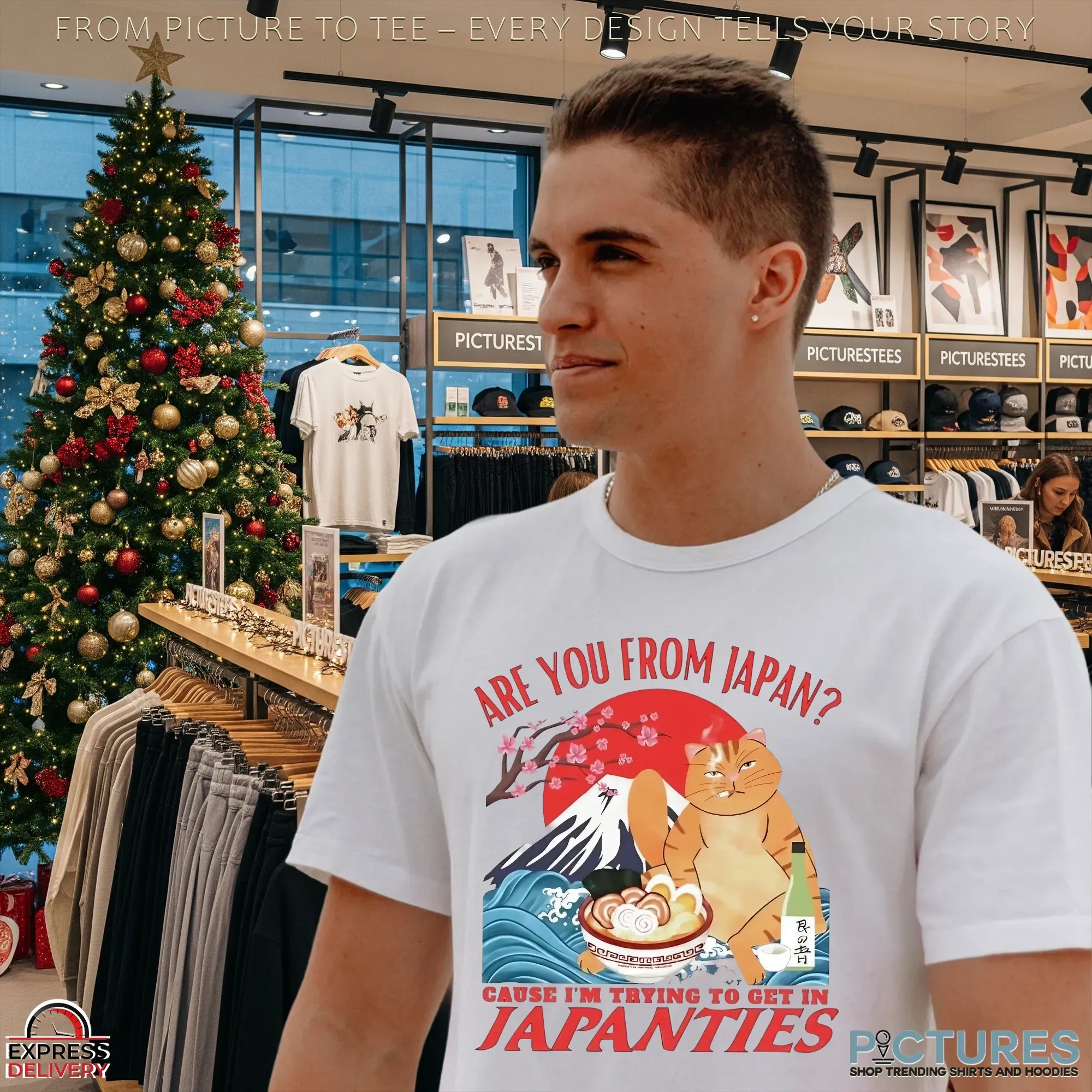 Cat Are You From Japan Cause I’m Trying To Get In Japanties Fuji Mountain T Shirt