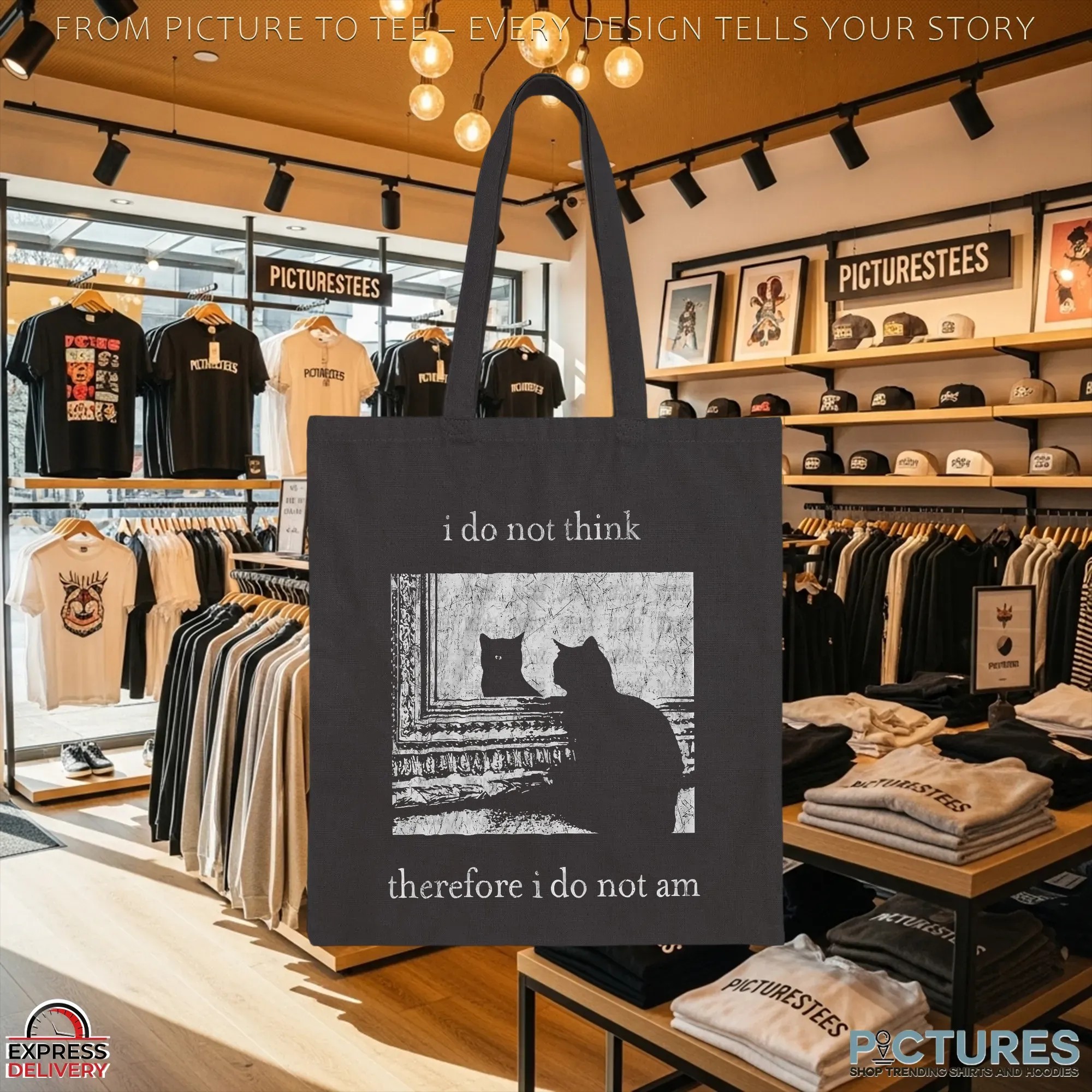 Cat I Do Not Think Therefore I Do Not Am T Shirt