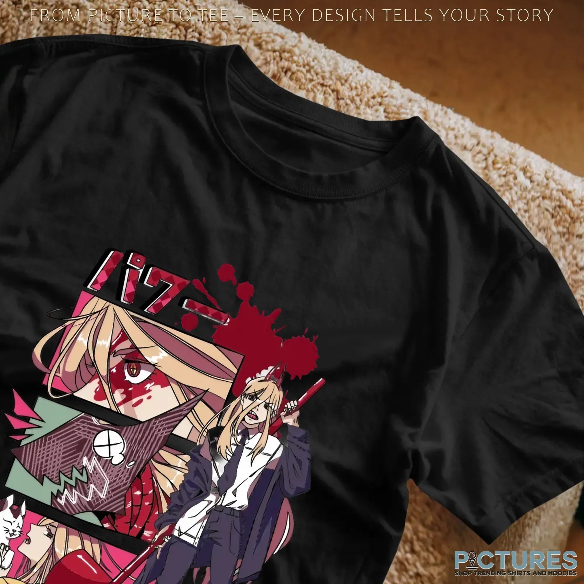 Chainsaw Man Power Blood Devil Meowy Manga T Shirt Chainsaw Man Power Blood Devil Meowy Manga T Shirt