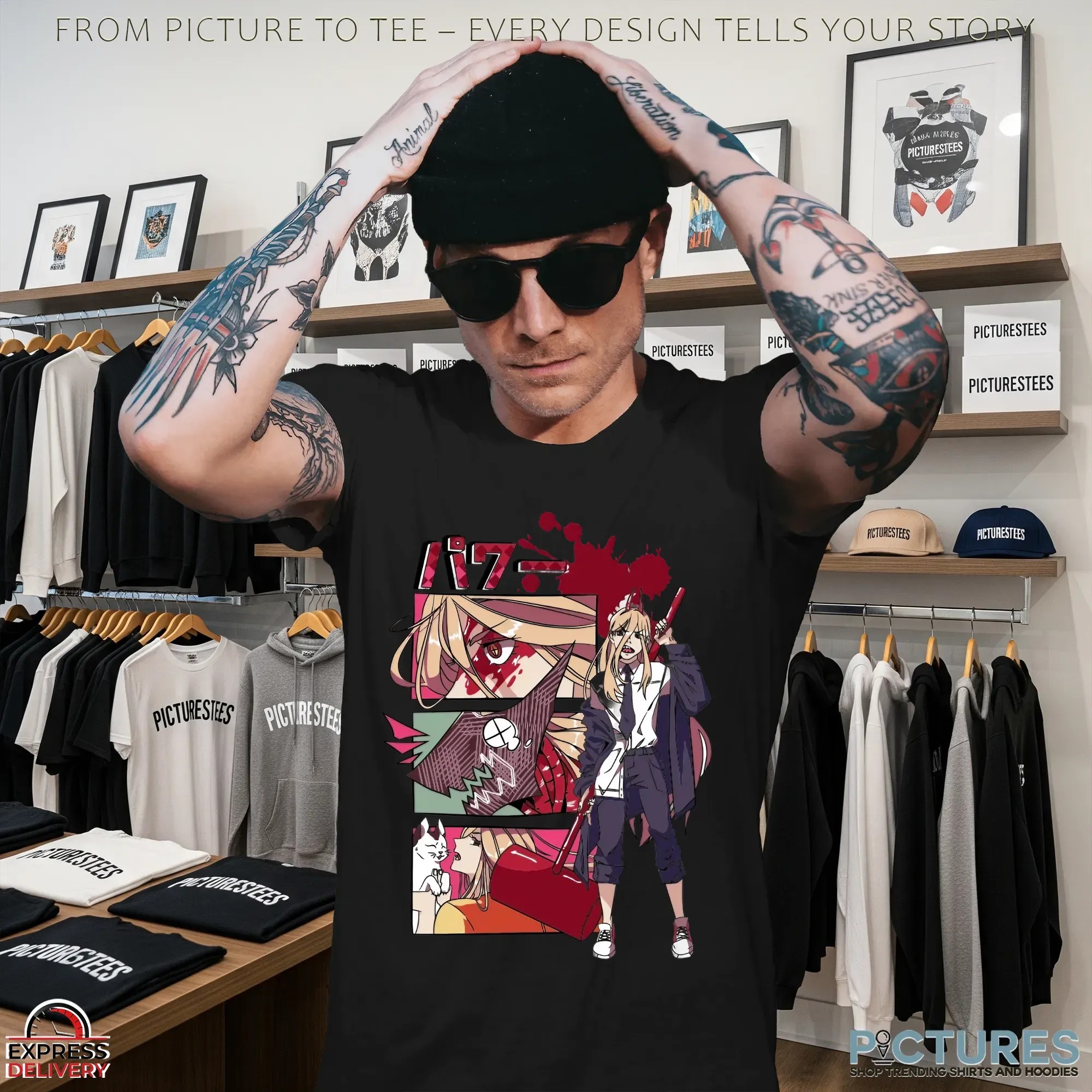 Chainsaw Man Power Blood Devil Meowy Manga T Shirt Chainsaw Man Power Blood Devil Meowy Manga T Shirt