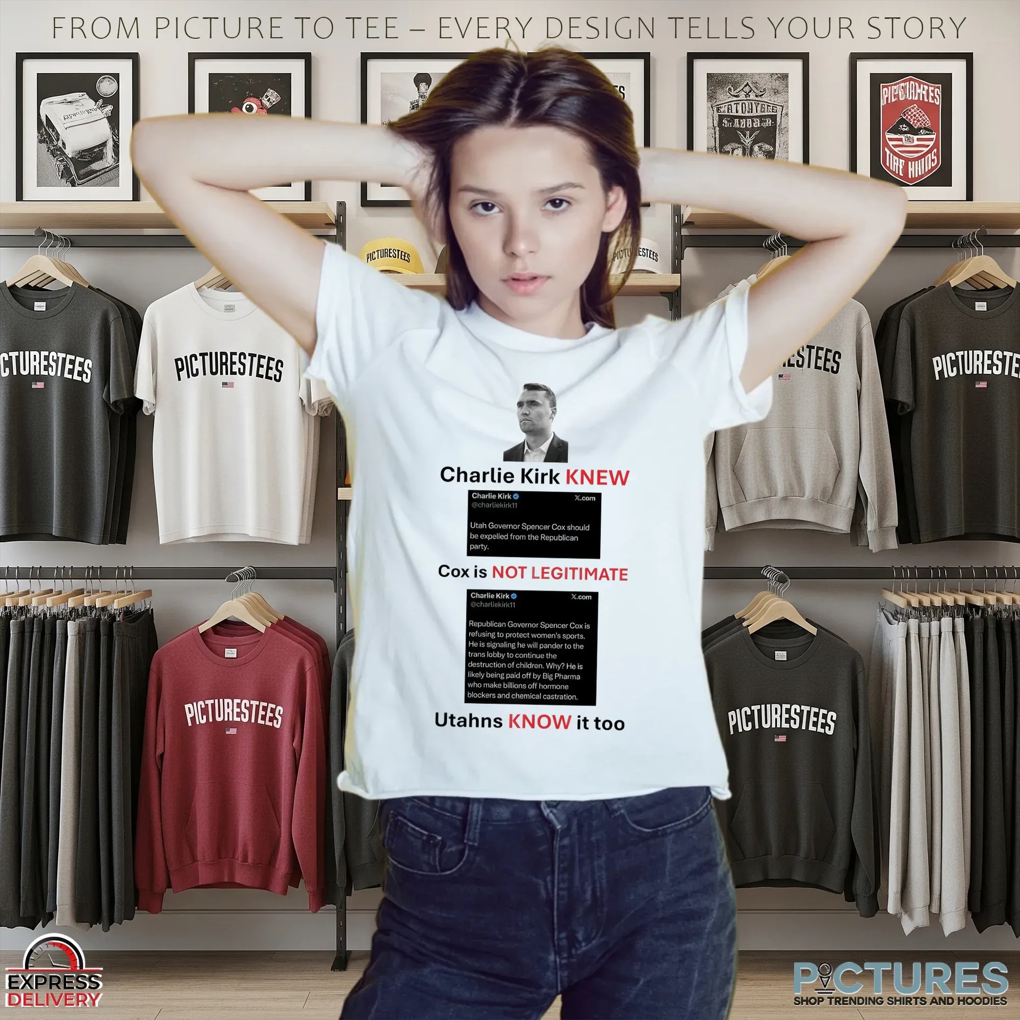 Charlie Kirk Knew Cox Is Not Legitimate Utahns Know It Too Protest T Shirt