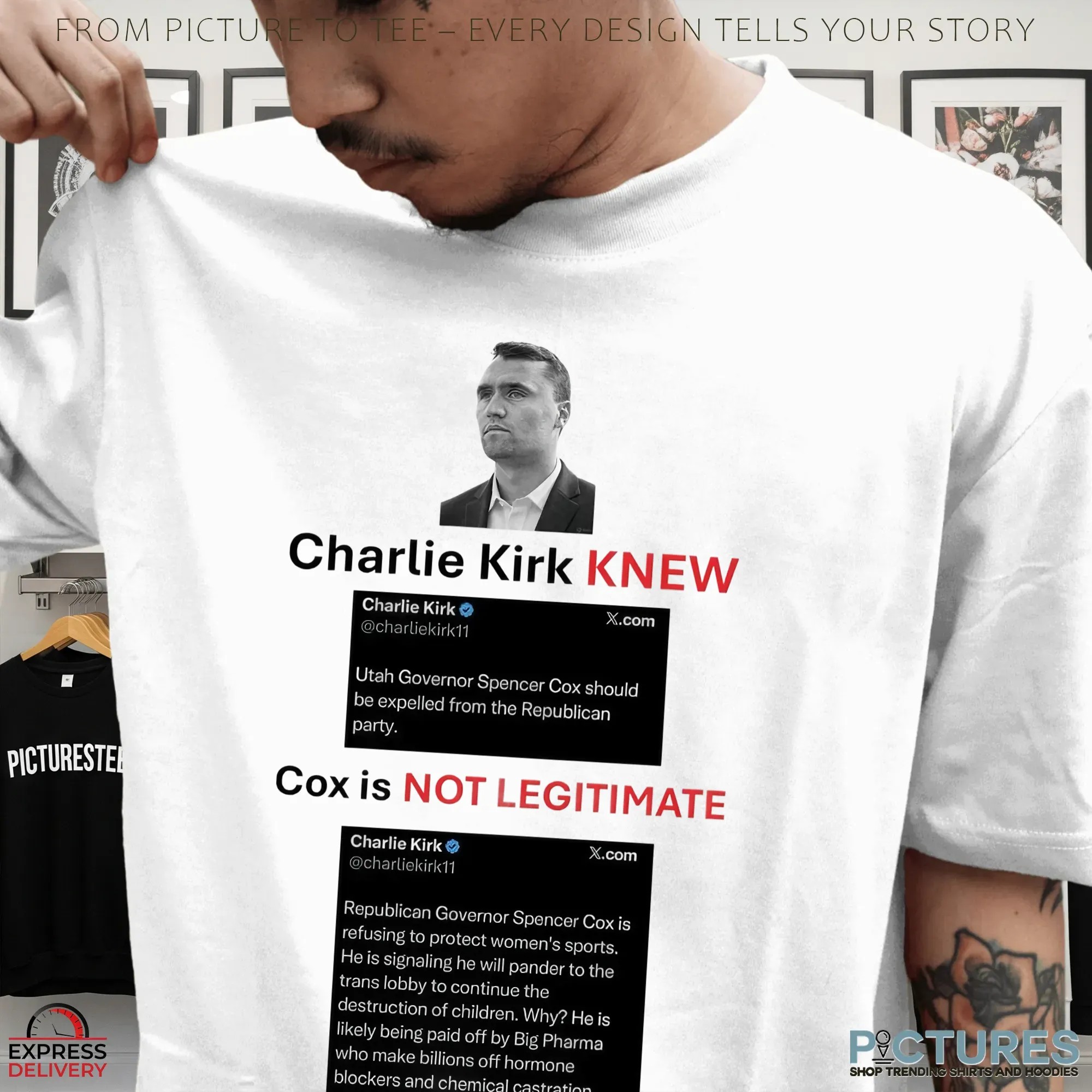Charlie Kirk Knew Cox Is Not Legitimate Utahns Know It Too Protest T Shirt
