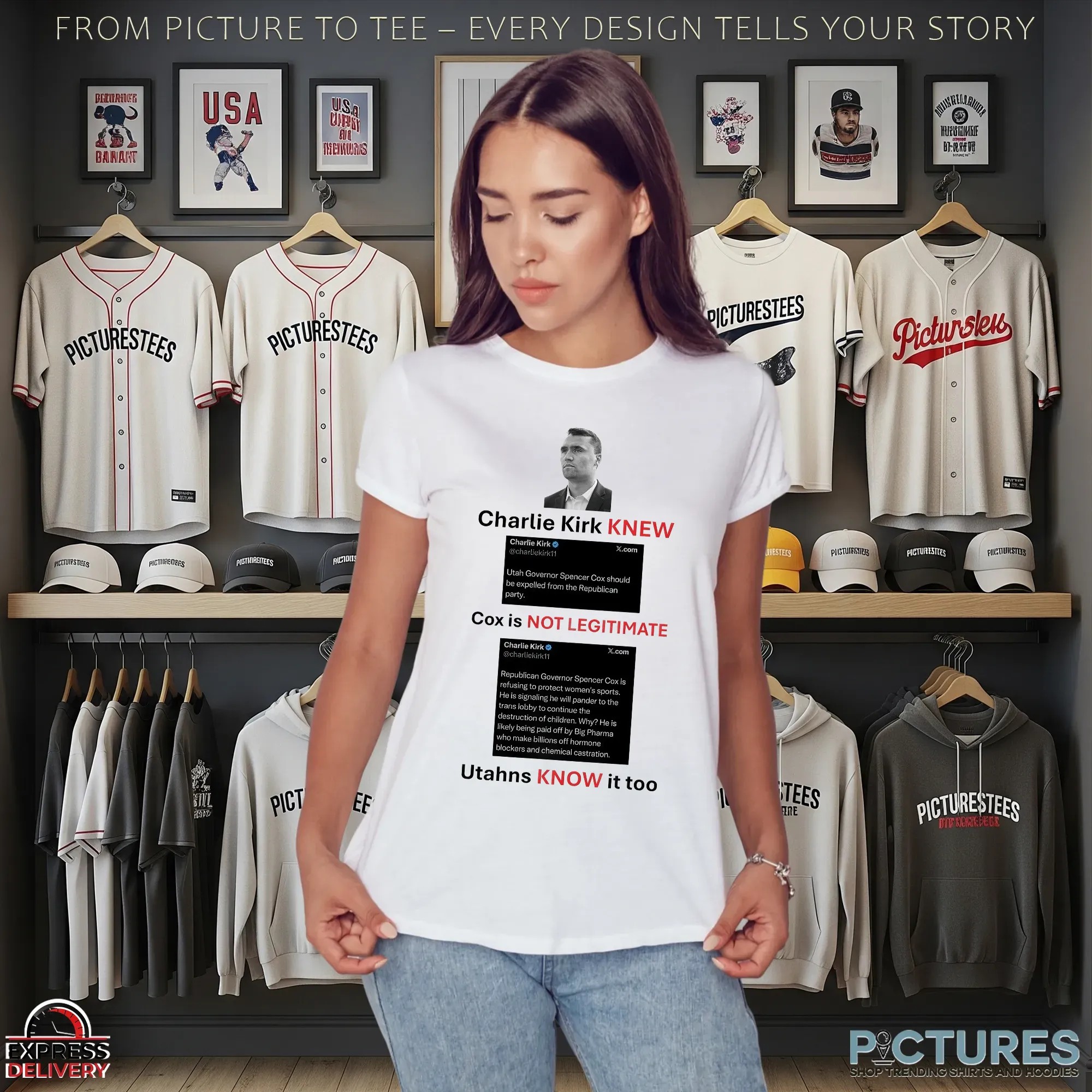 Charlie Kirk Knew Cox Is Not Legitimate Utahns Know It Too Protest T Shirt