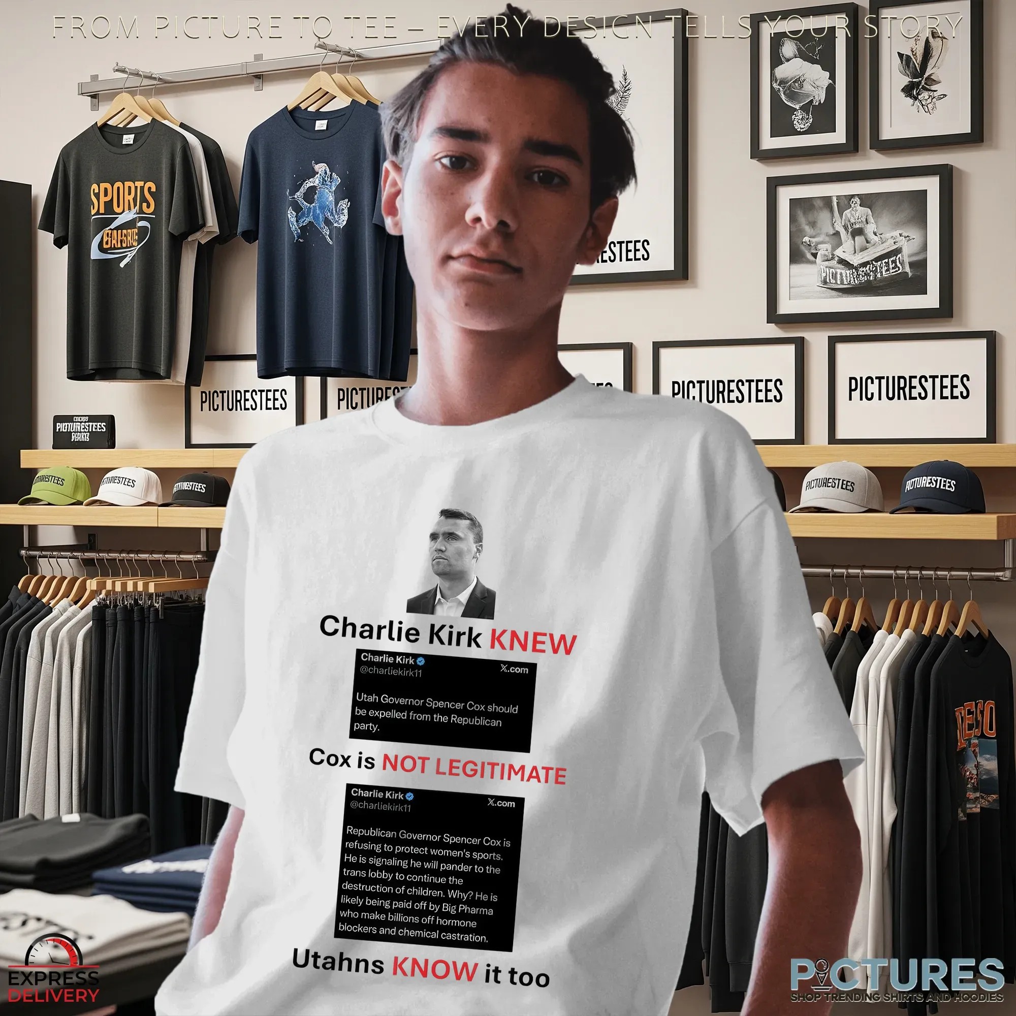Charlie Kirk Knew Cox Is Not Legitimate Utahns Know It Too Protest T Shirt
