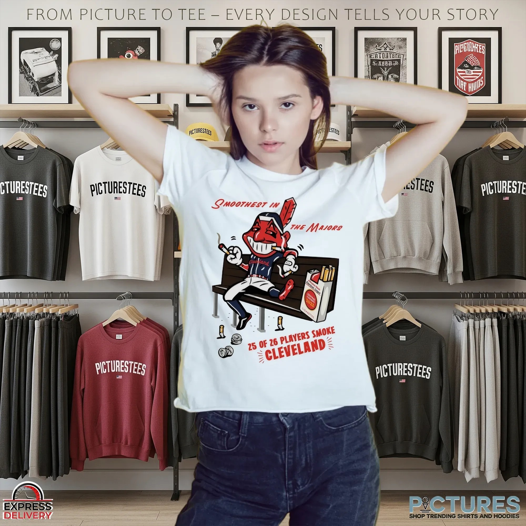 Cleveland Baseball 25 of 26 Players Smoke Cleveland Smoothest in the Majors T Shirt