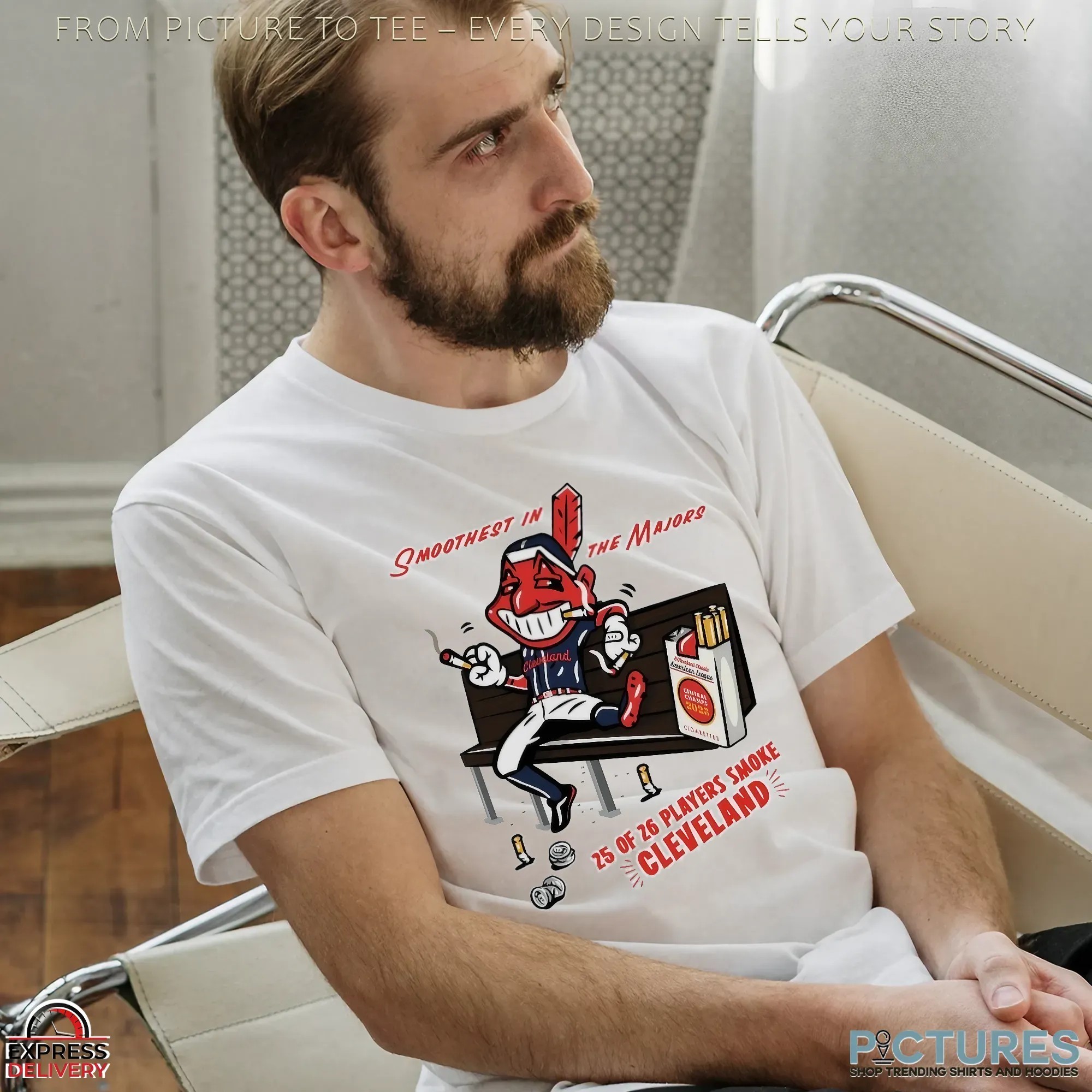 Cleveland Baseball 25 of 26 Players Smoke Cleveland Smoothest in the Majors T Shirt