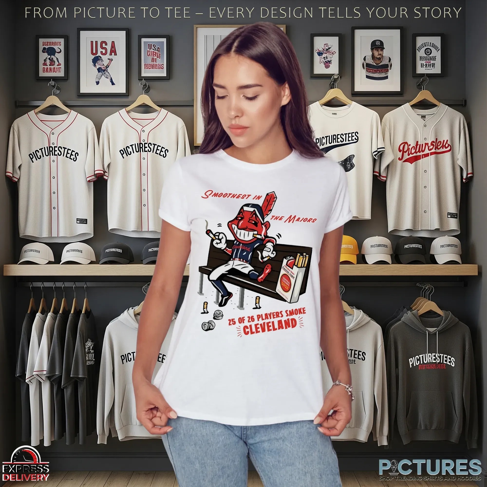 Cleveland Baseball 25 of 26 Players Smoke Cleveland Smoothest in the Majors T Shirt