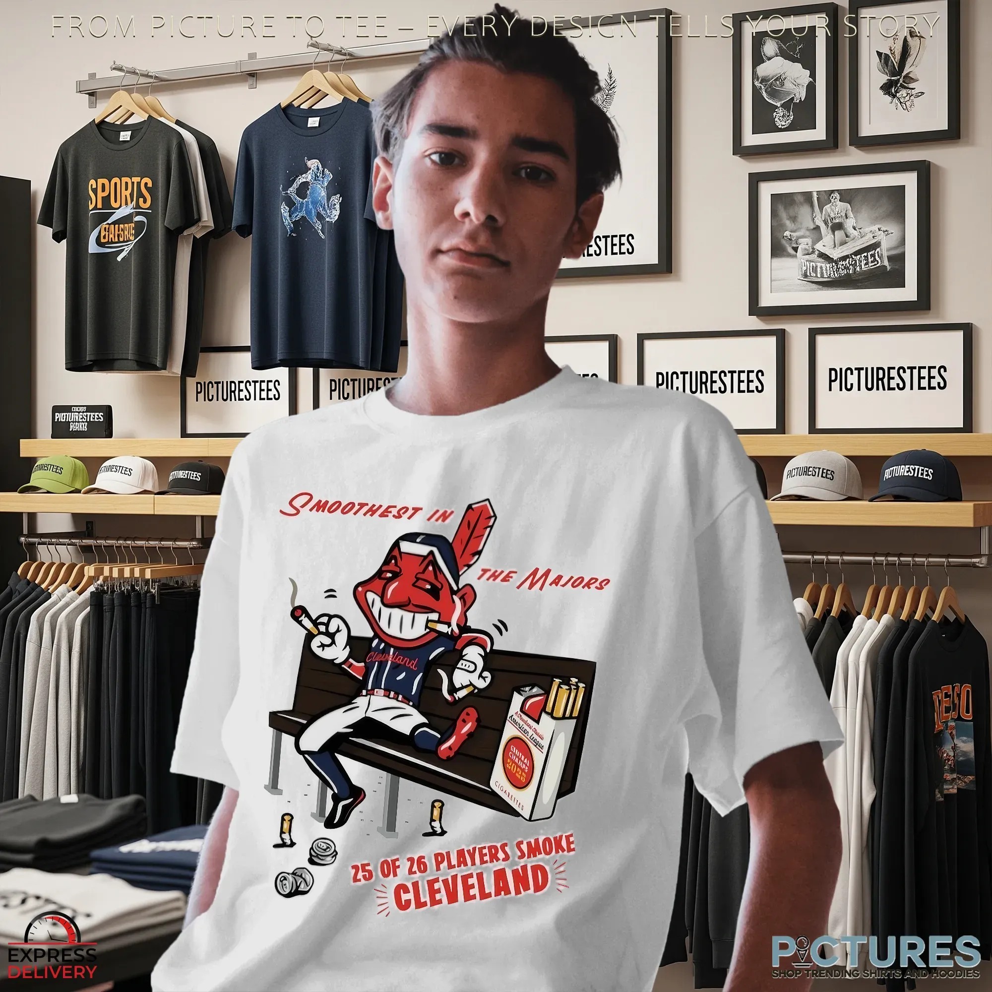 Cleveland Baseball 25 of 26 Players Smoke Cleveland Smoothest in the Majors T Shirt